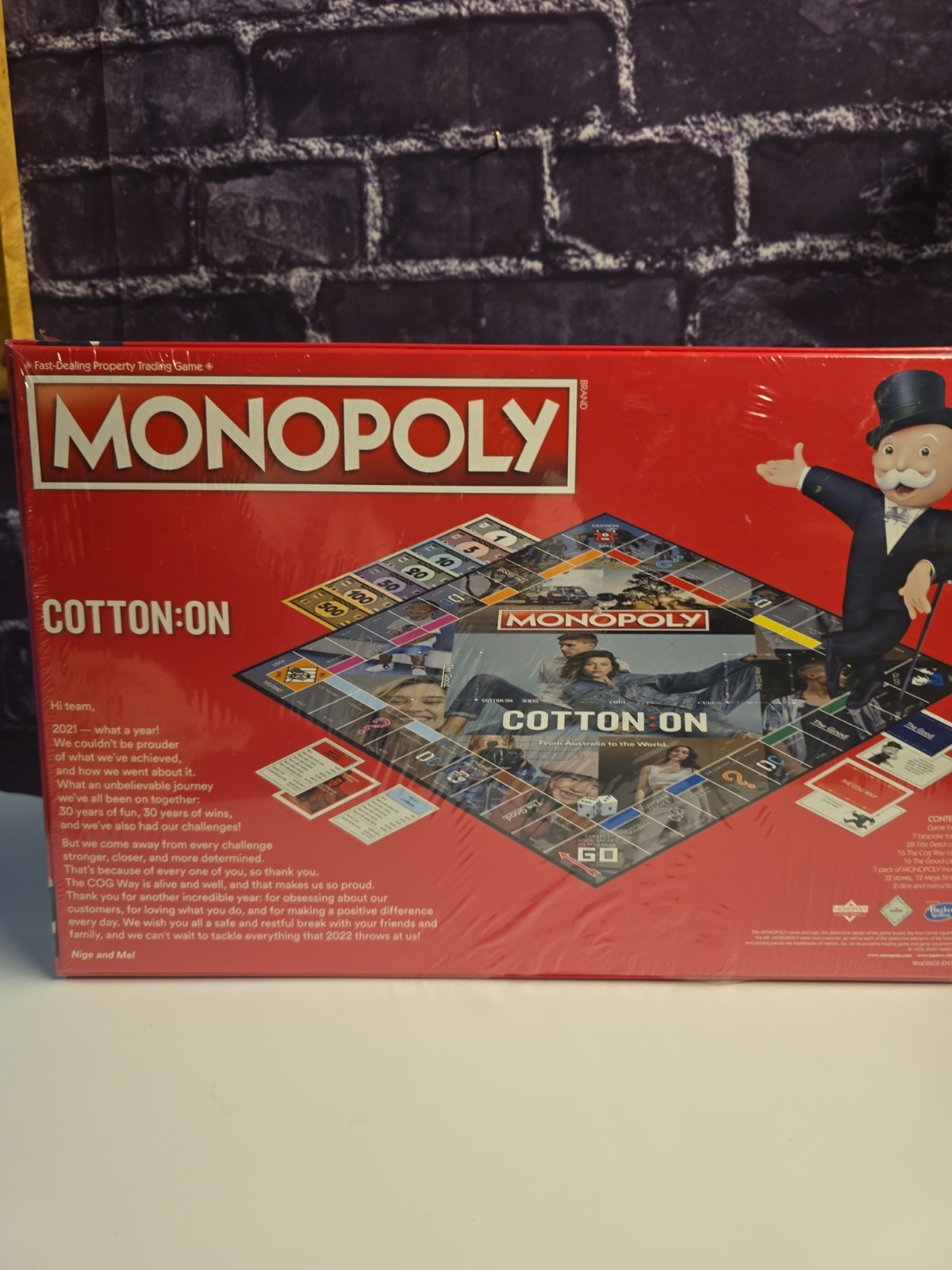 Monopoly Cotton: On From Australia to the World Board Game (New—In Shrinkwrap)