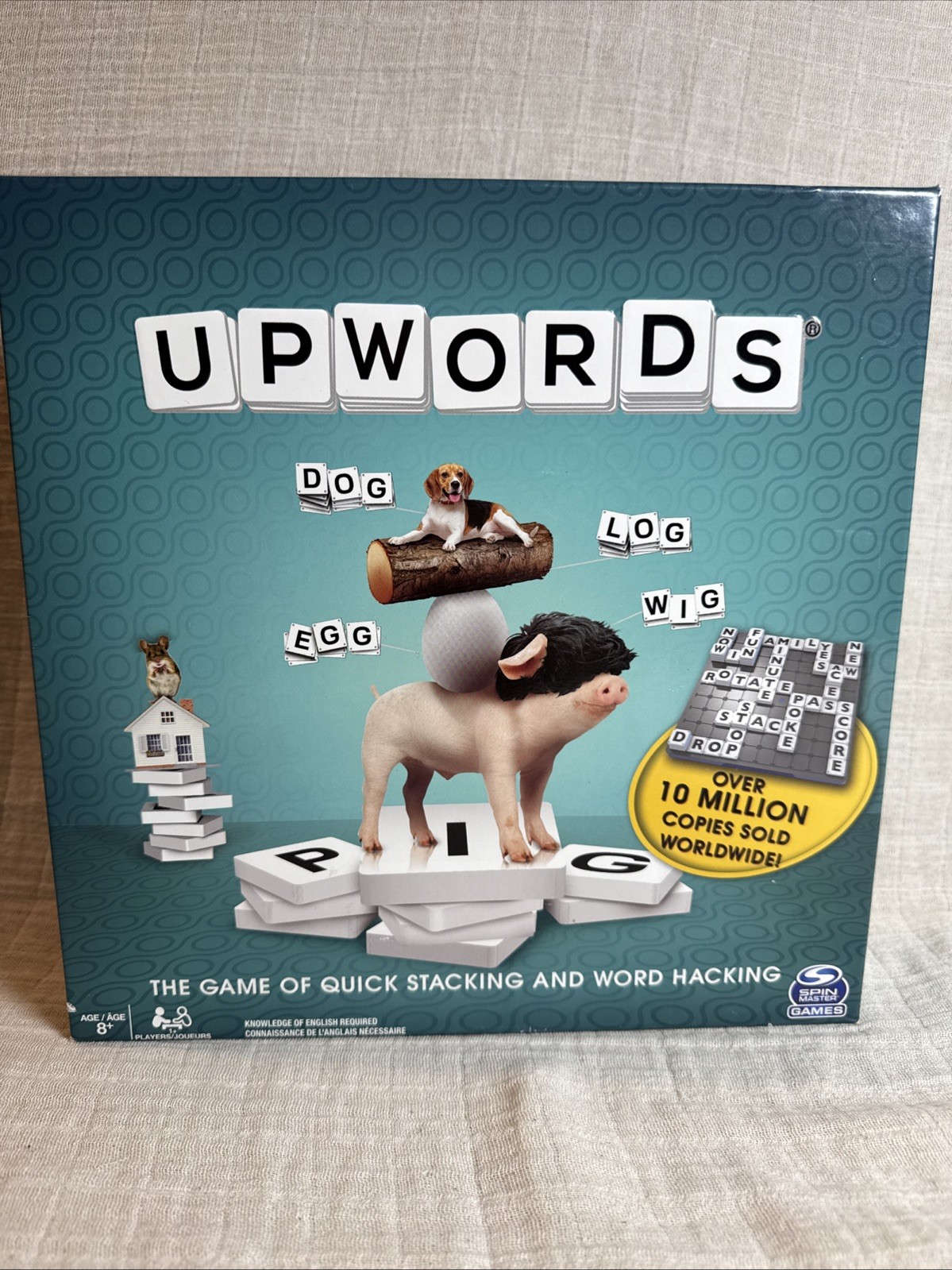UpWords Board Game Quick Stacking & Word Hacking, Complete 2 My Knowledge