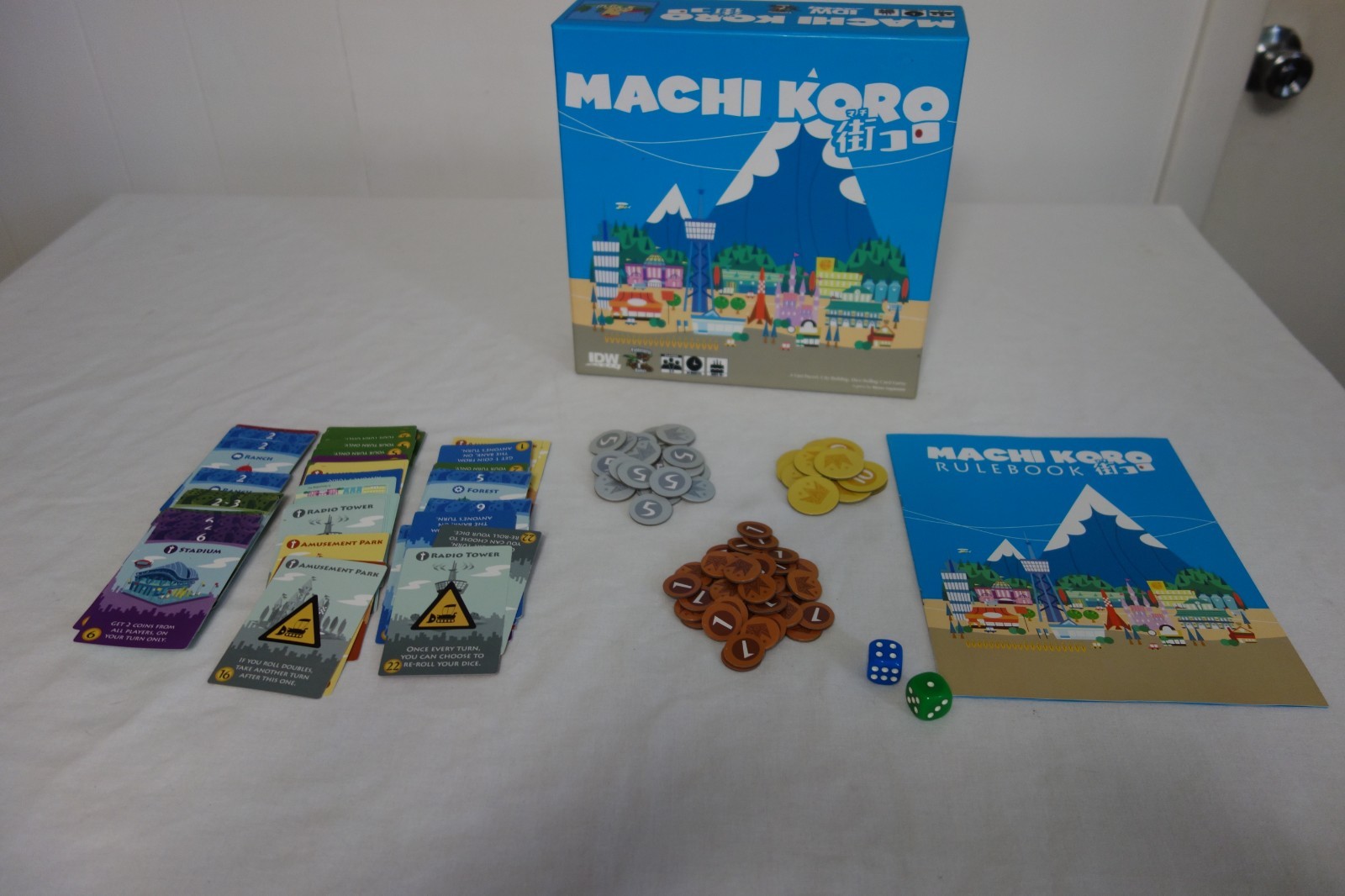 Machi Koro Card Game IDW Games 2015 City Building 100% COMPLETE