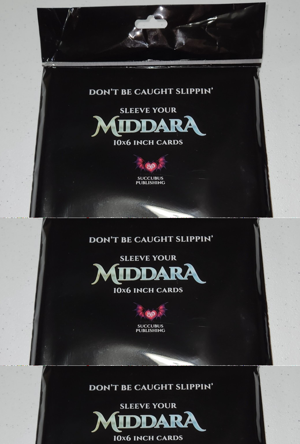 Middara: The Sexiest Sleeves (Succubus Publishing) 10×6″ XL Size, Card Sleeves