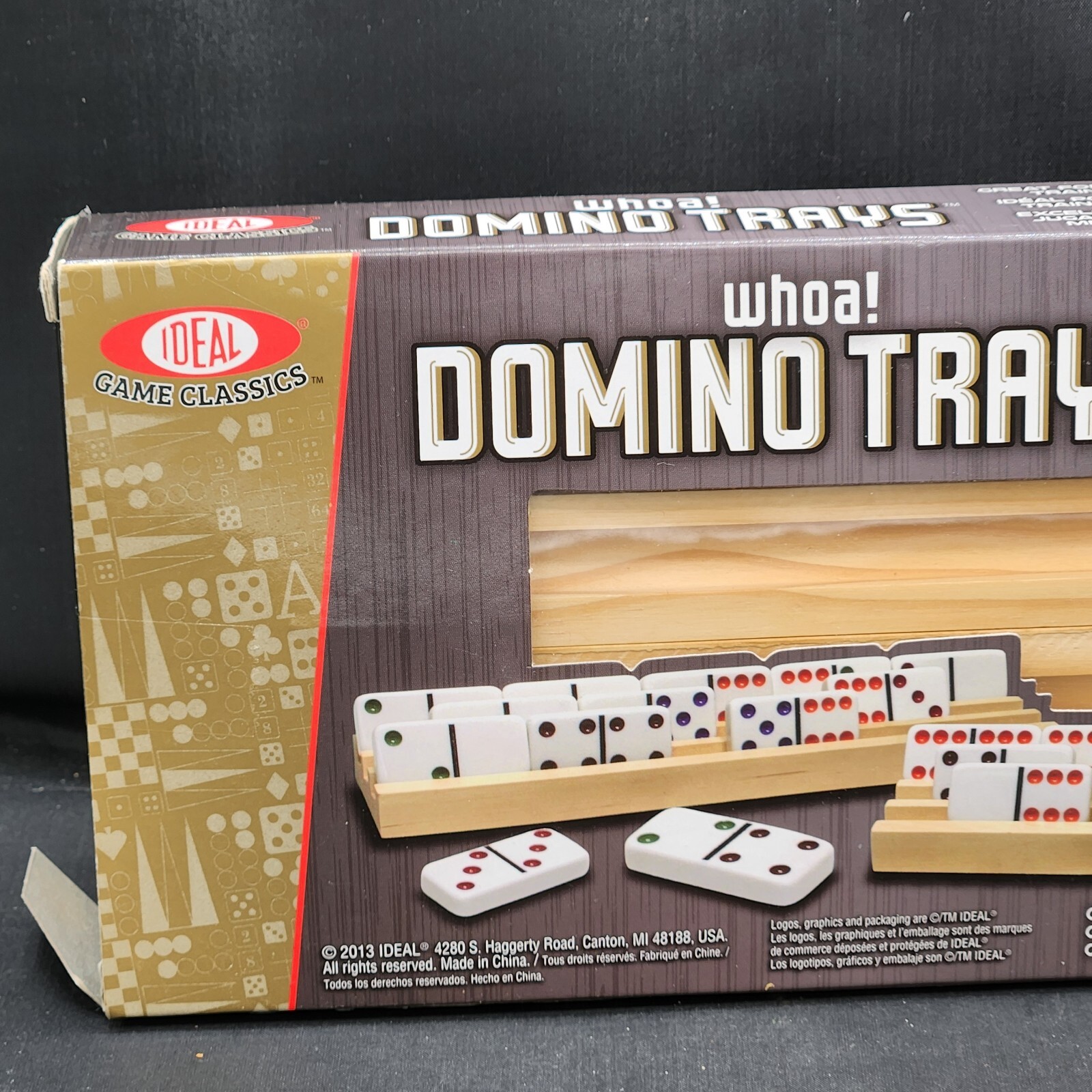 Ideal Solid Wood Domino Trays 4 Trays 2013 No Dominos