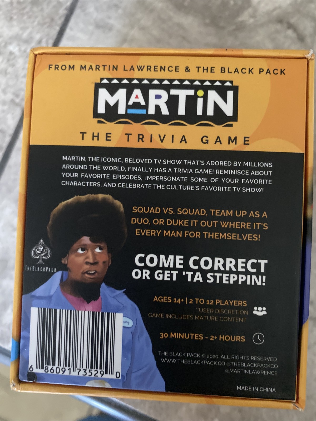 Martin The Trivia Game The Black Pack