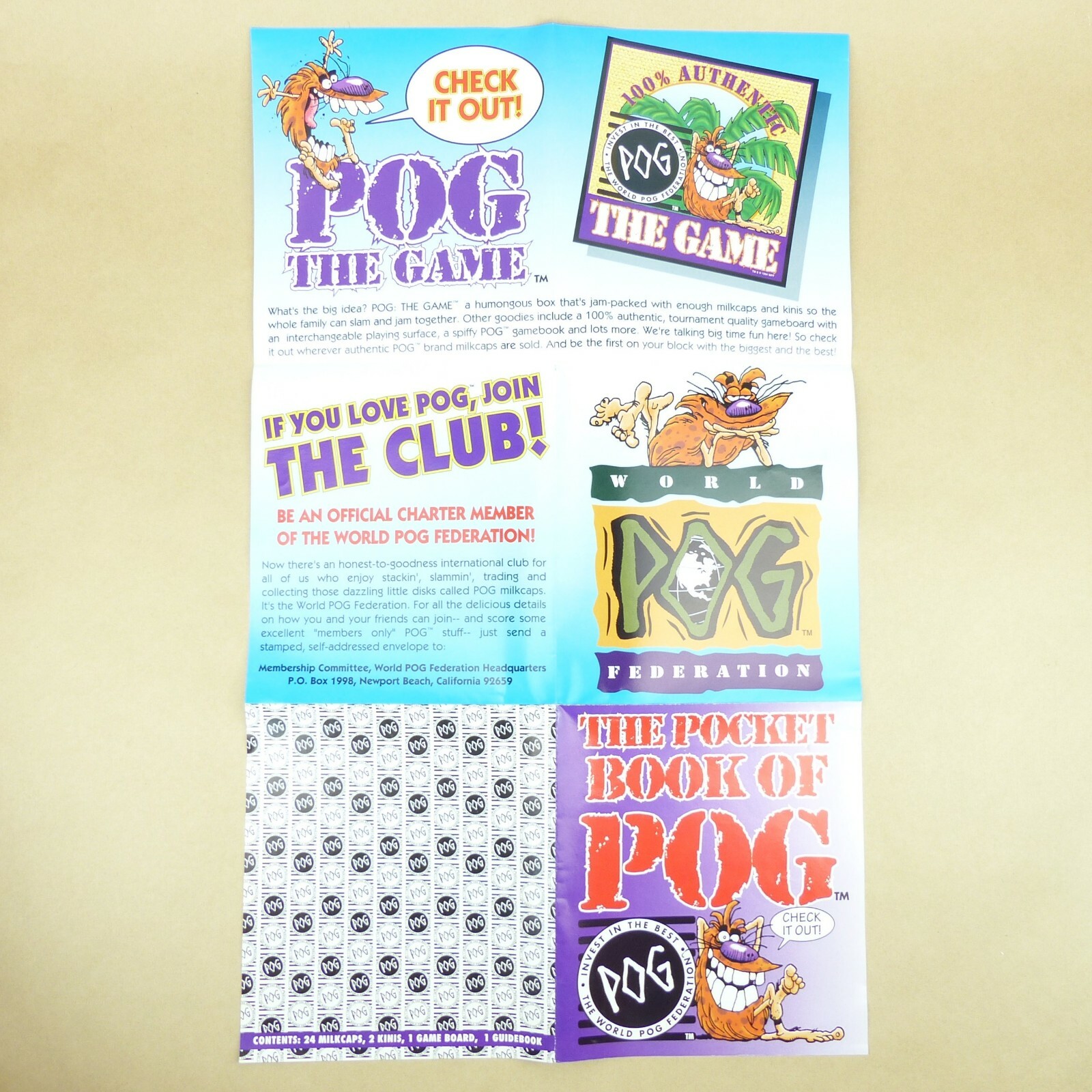 The Pocket Book of Pog Poster & History & Rules Book The World POG Federation