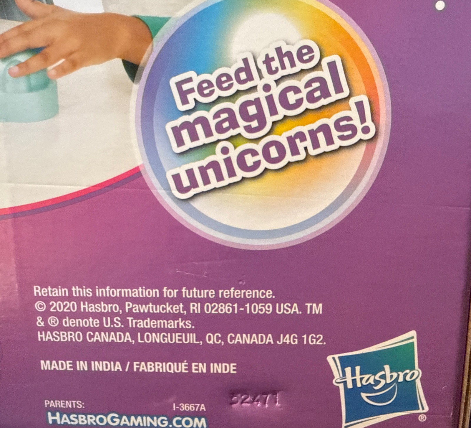 Hasbro Gaming 2020 Hungry Hungry Hippos Unicorn Edition Preschool 4+ New In Box