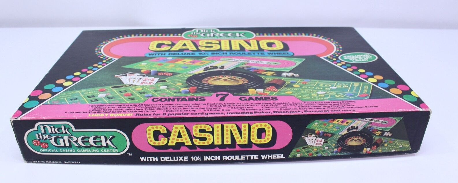 VTG 1978 Nick the Greek Casino 7 Games Horse Race, Roulette, Blackjack, Gambling