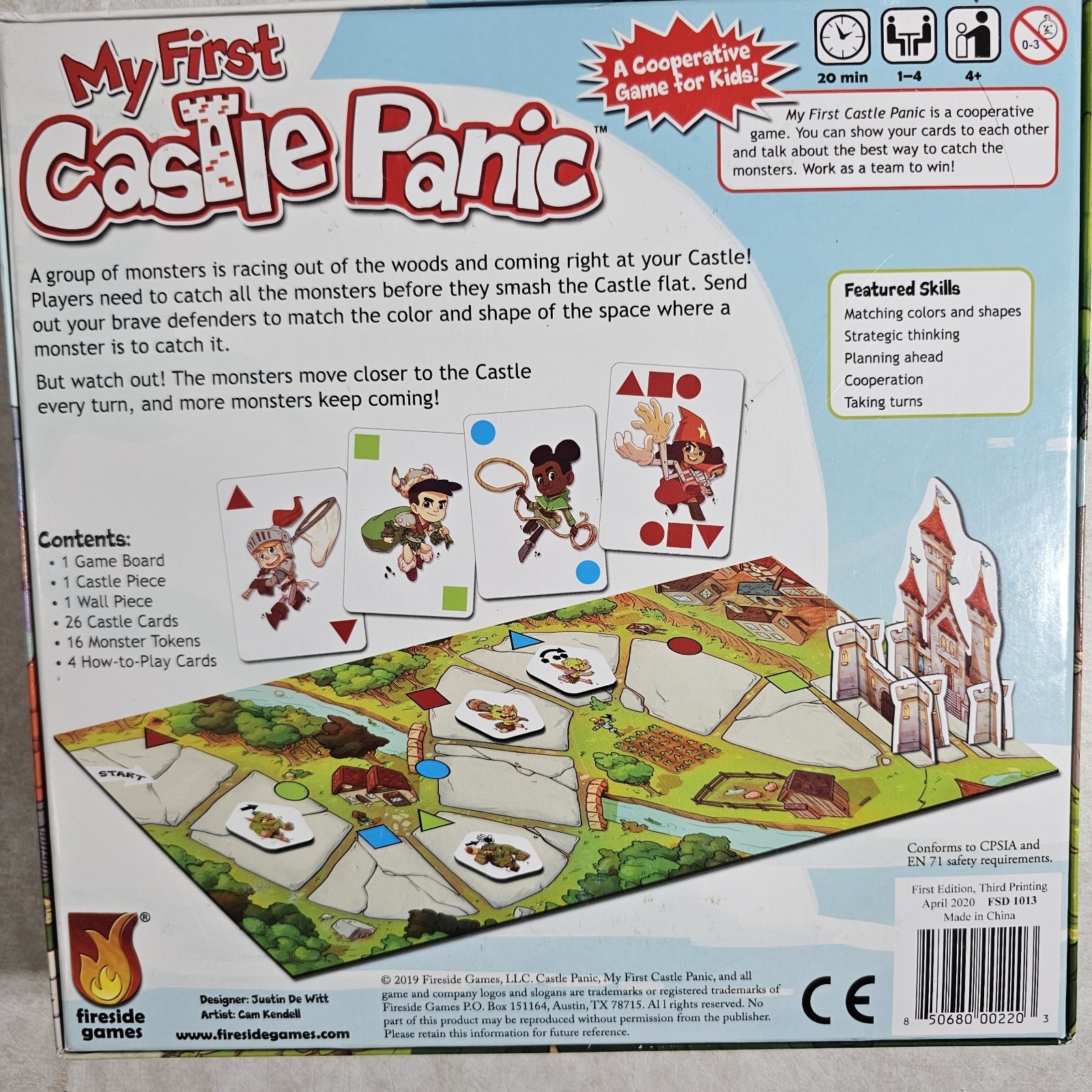 My First Castle Panic Age 4 and Up Fireside Games 2019 Board Game Complete