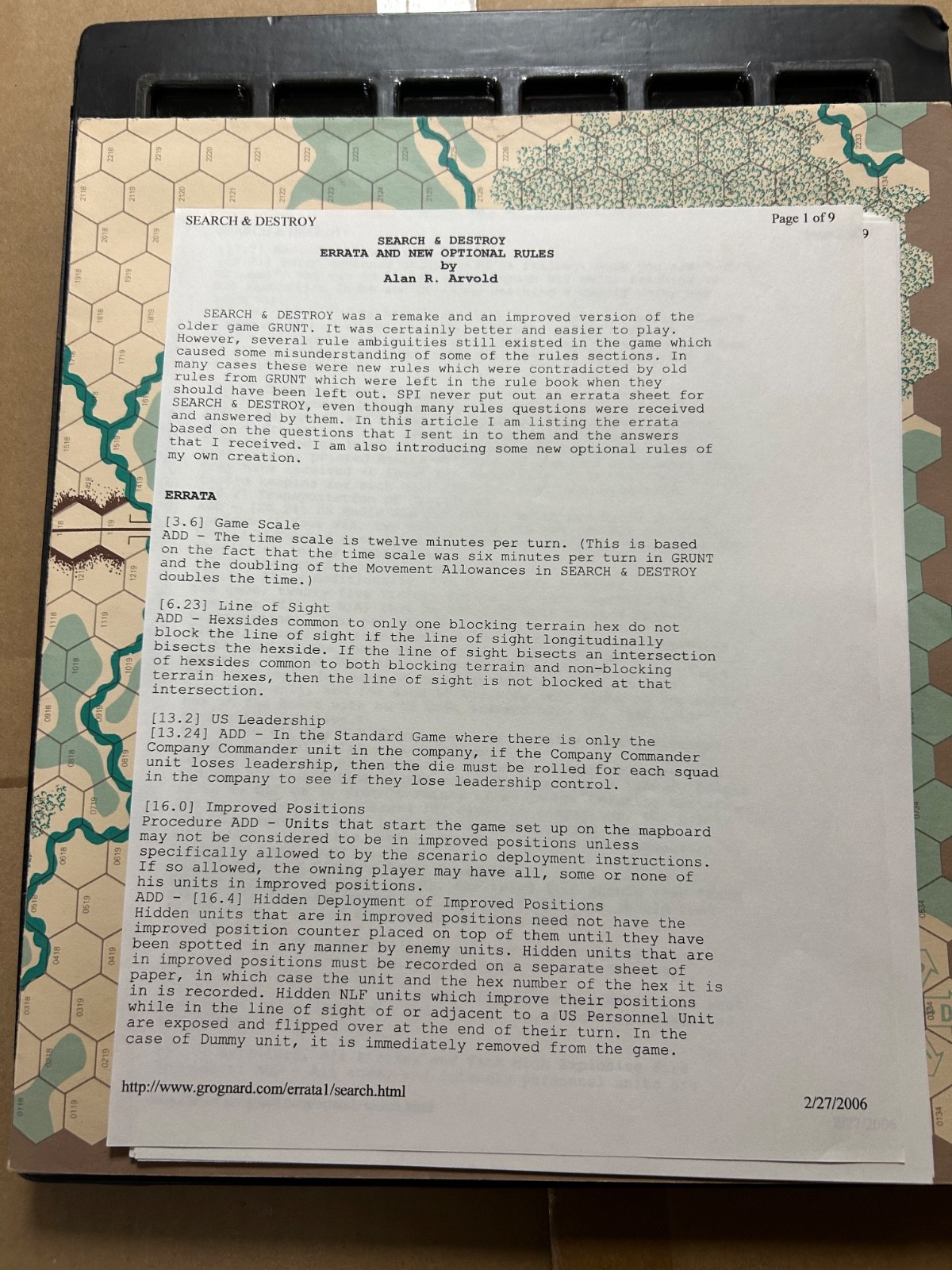 SPI Search and Destroy 1975 Vietnam Tactical Combat