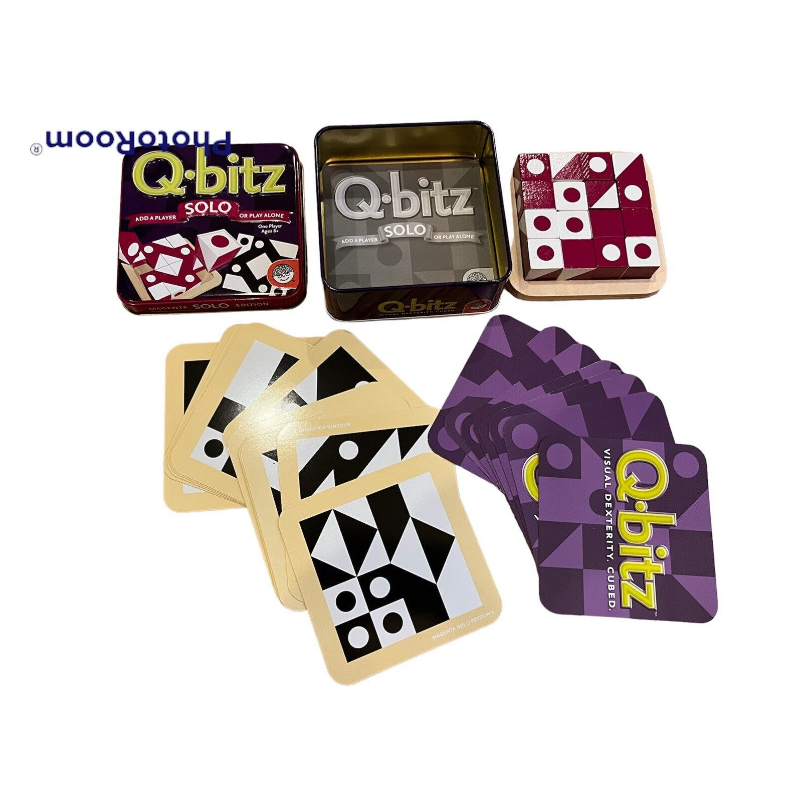 Q-bitz Solo Magenta Edition – Mindware Visual Cubed Game Puzzle Purple pre owned
