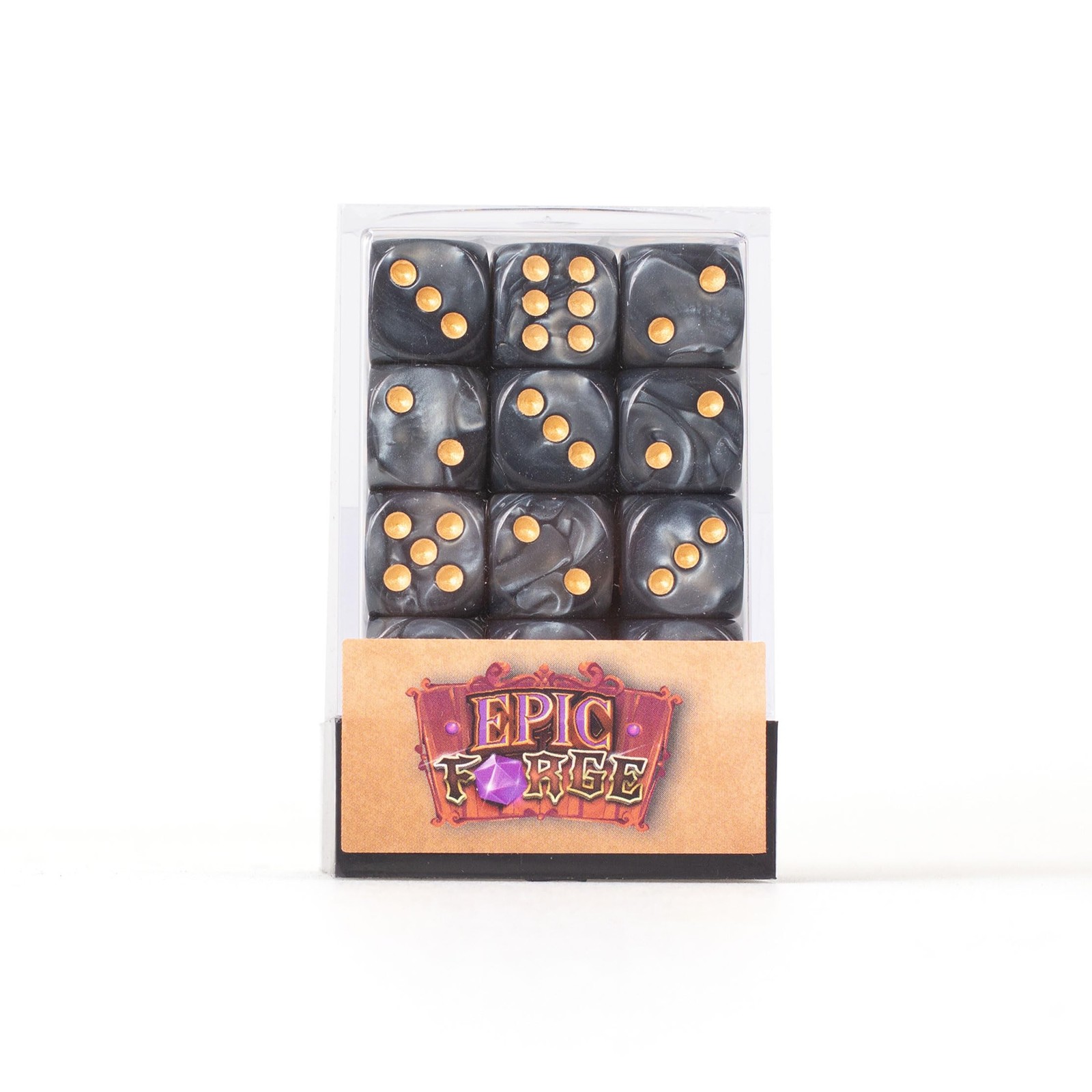 611338d Dice, 6 Sides, 12mm, Black, 36 Dice, 6 Sides, 12mm, Black