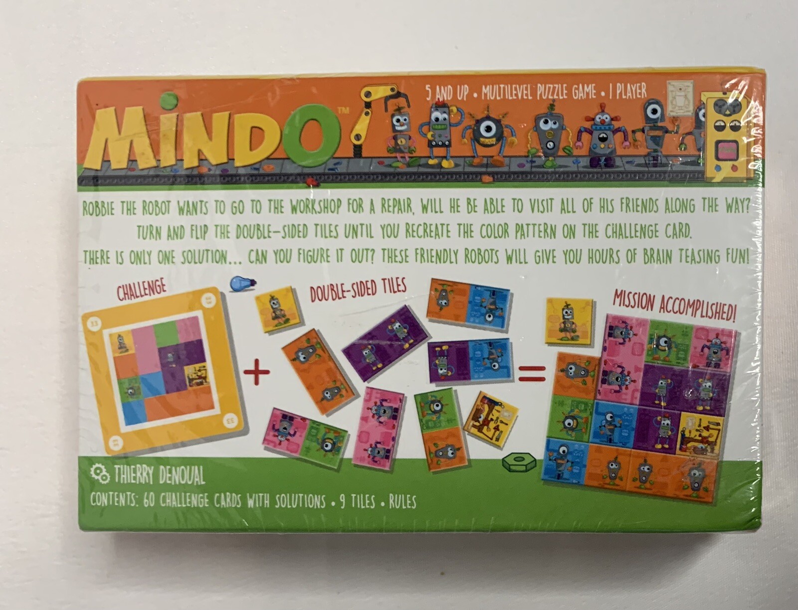 Mindo Robot 1 Player Child Tile Matching Game Multi Level Age 5 And Up Kids