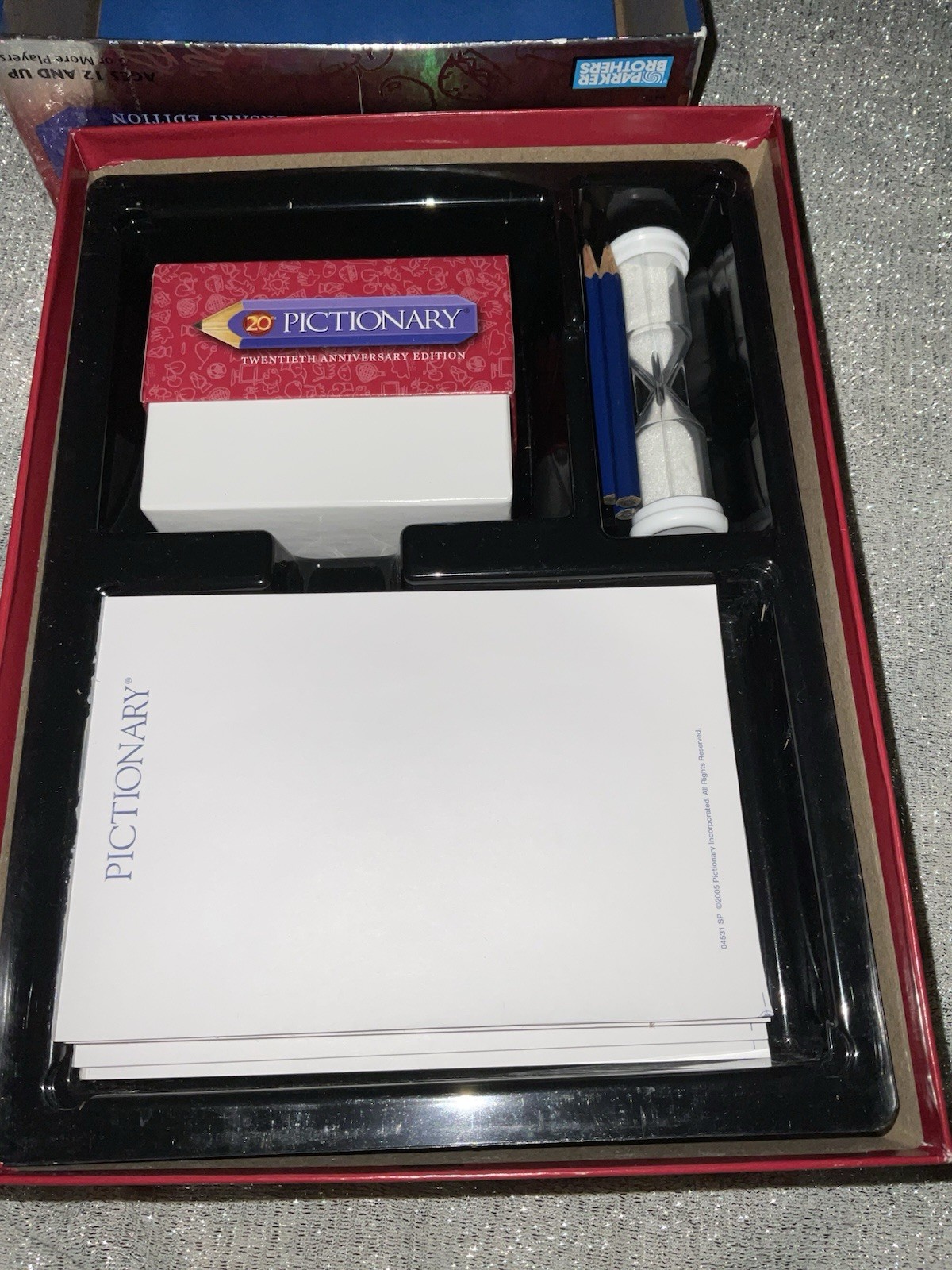 Pictionary The Game of Quick Draw 20th Anniversary Edition Parker Brother Hasbro