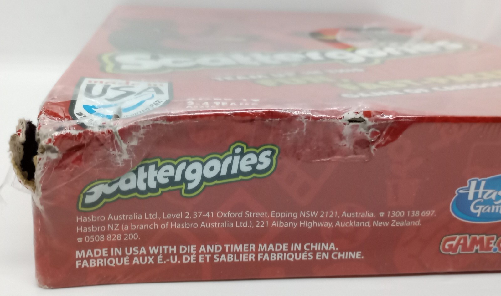 Scattergories ~ Hasbro Gaming ~ Ages 13+ ~ NEW SEALED BUT BOX DAMAGED – SEE PICS