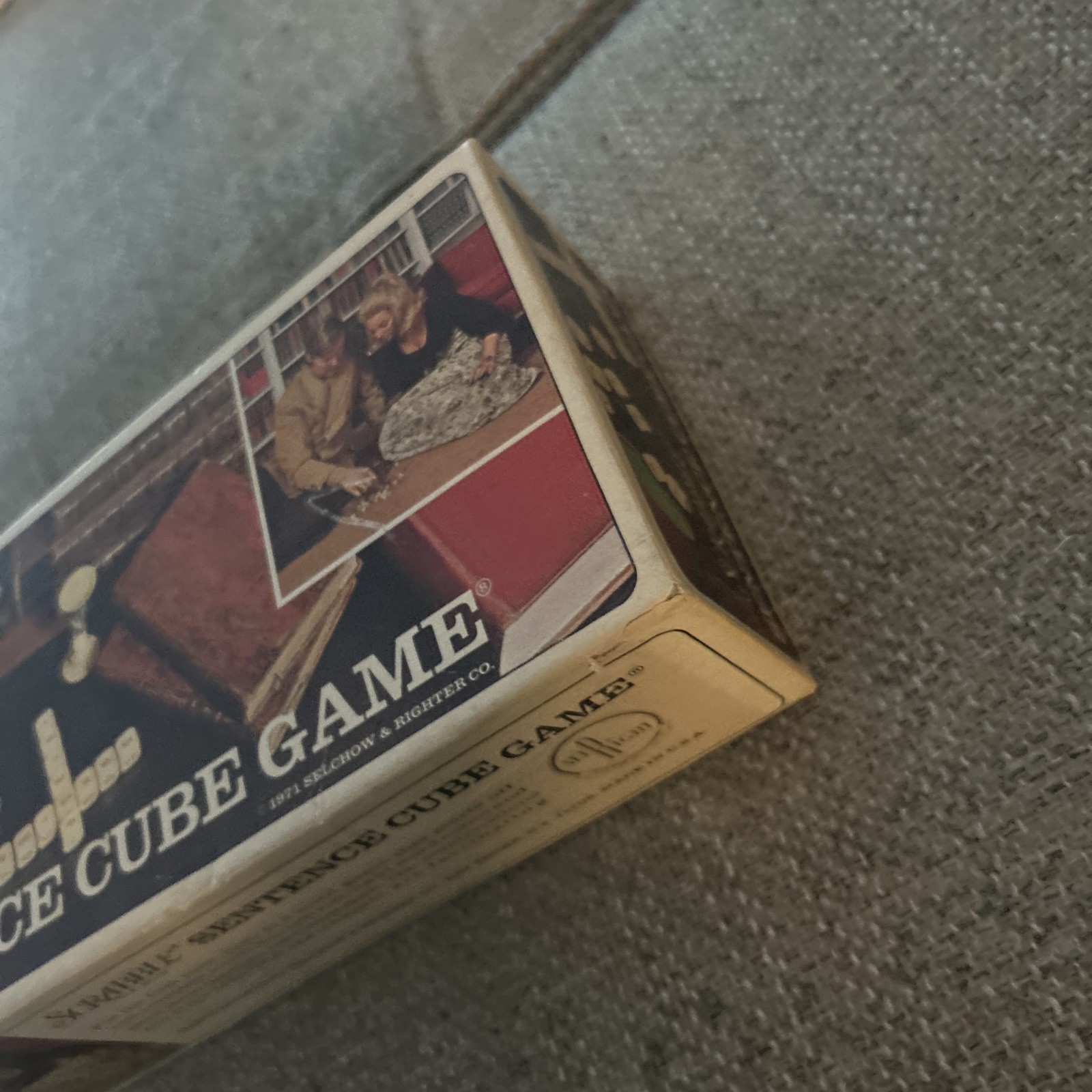 Vintage 1971 Scrabble Sentence Cube Game Complete Selchow & Righter Made in USA