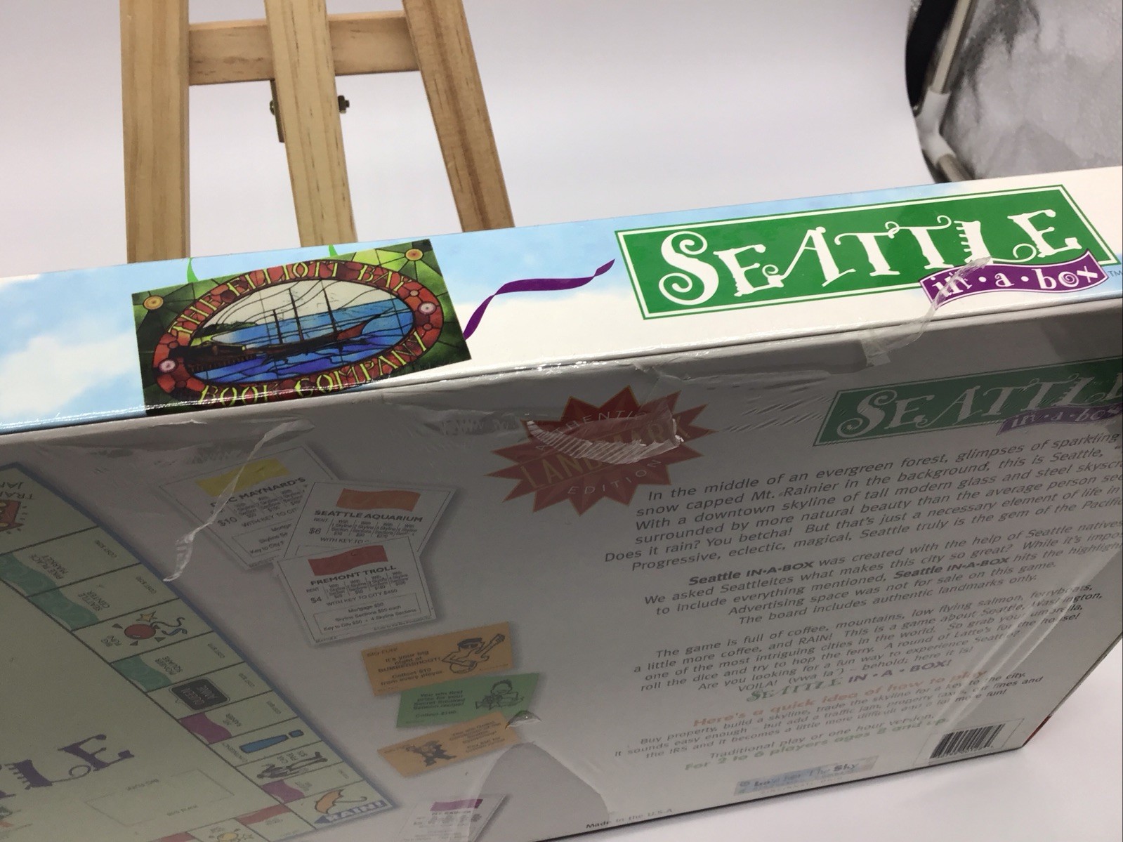 Late for the Sky Boardgame Seattle in a Box (Seattle-Opoly) NEW SEALED FREE SHIP