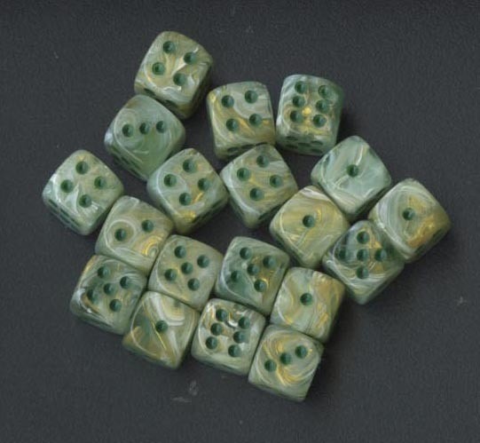 CHX27809 Geren w/Dark Green 12 mm Dice Block ( 36dice) 40k necromunda