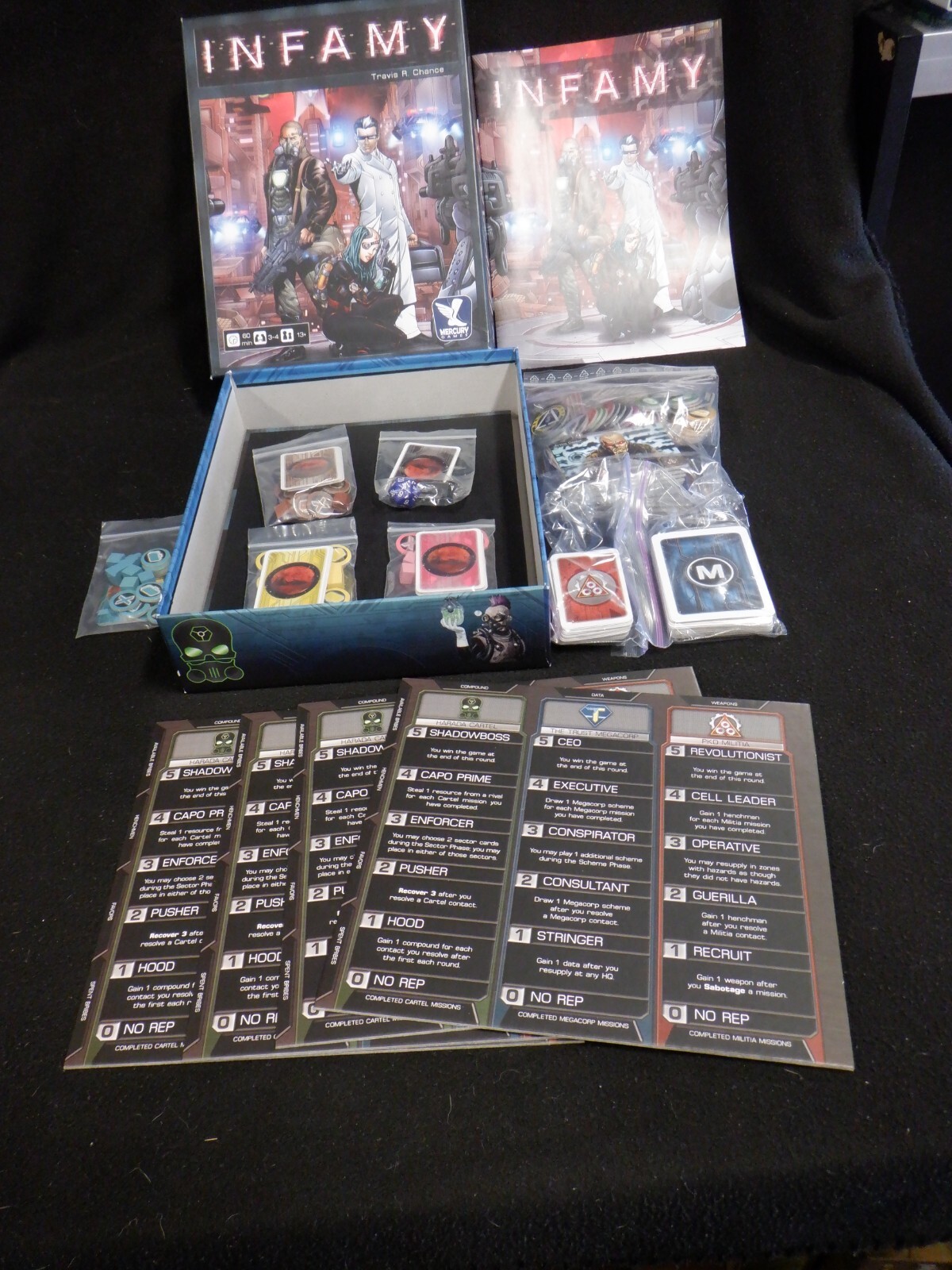 Board Games – Mercury Games Infamy – Complete – Excellent Condition