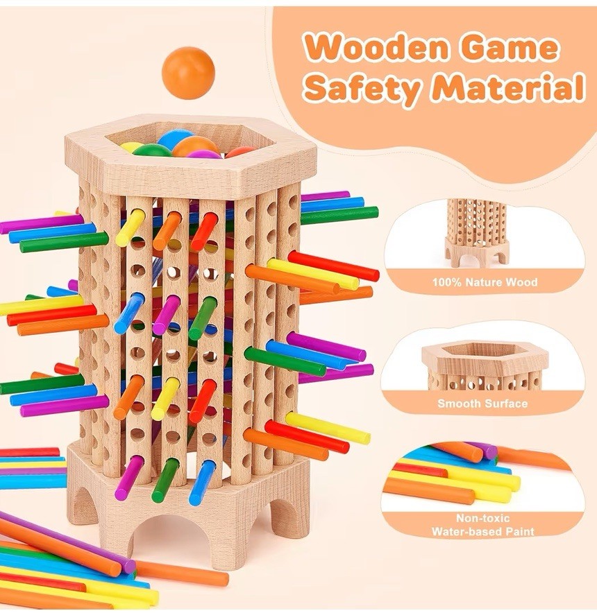 Montessori Game Wooden Board Games for Kids 4-6-8-12, Math Educational Toys 3 5