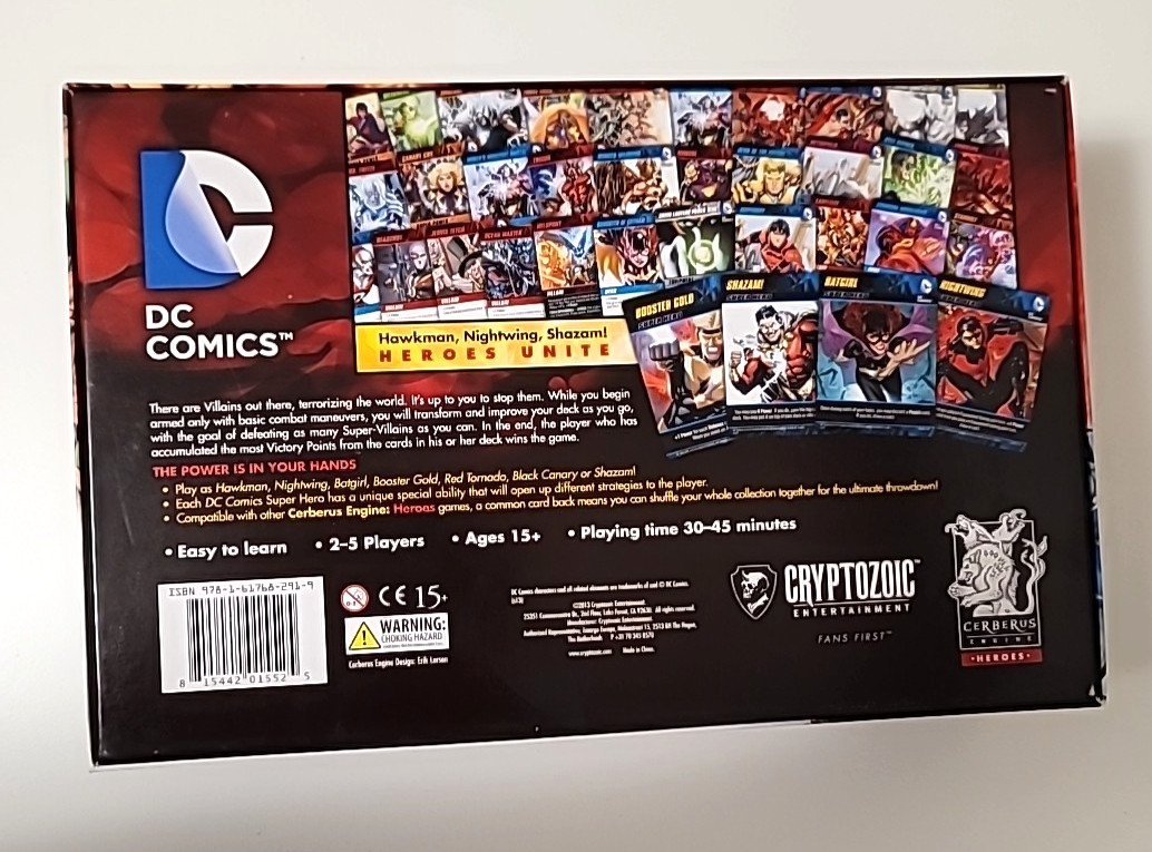 DC Deck-Building Game 2012 & Hero’s Unite Expansion 2014, Cryptozoic, Pre-Owned