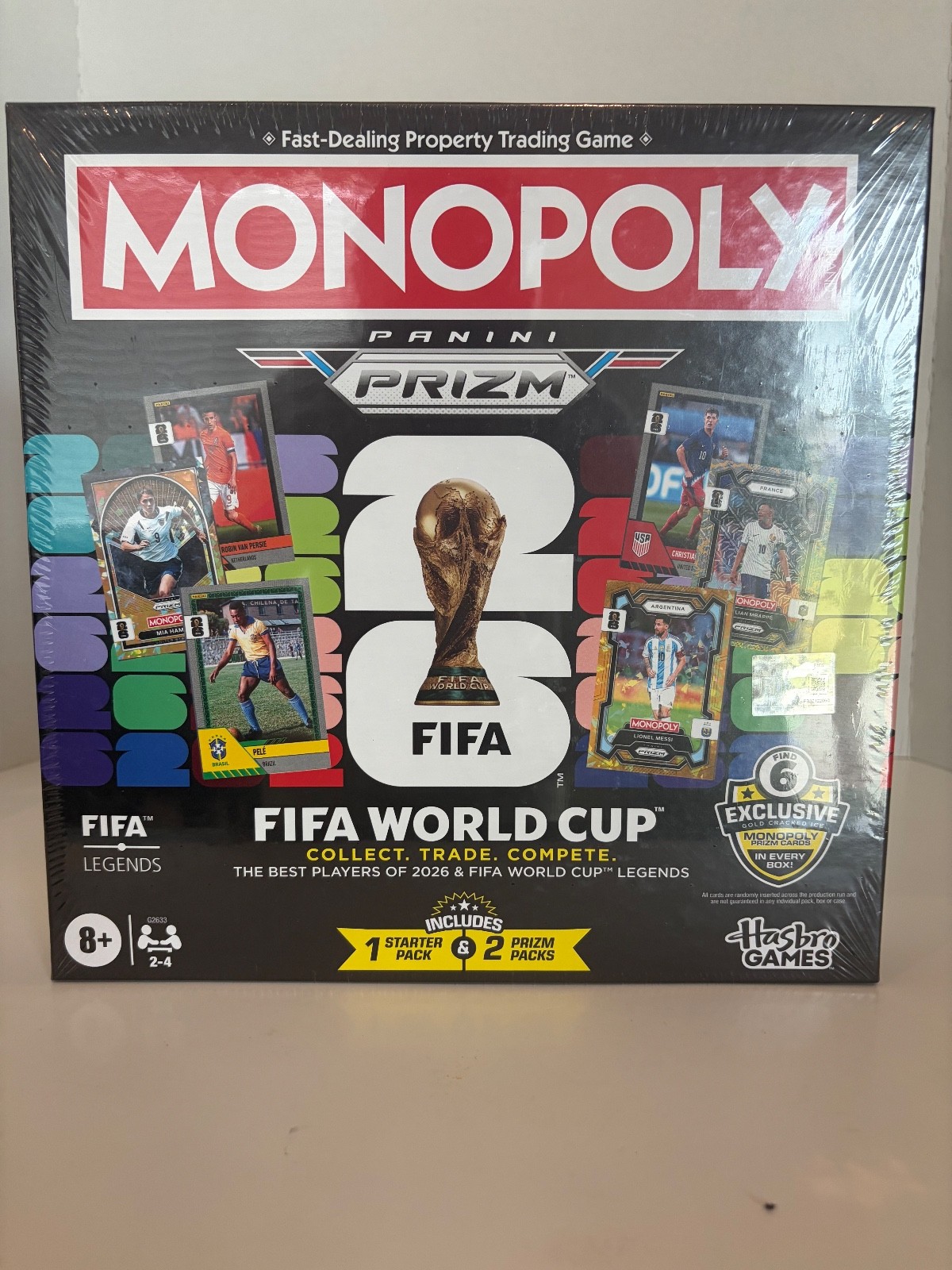 NEW Monopoly Panini Prizm FIFA World Cup Board Game Hasbro Games Exclusive Pack