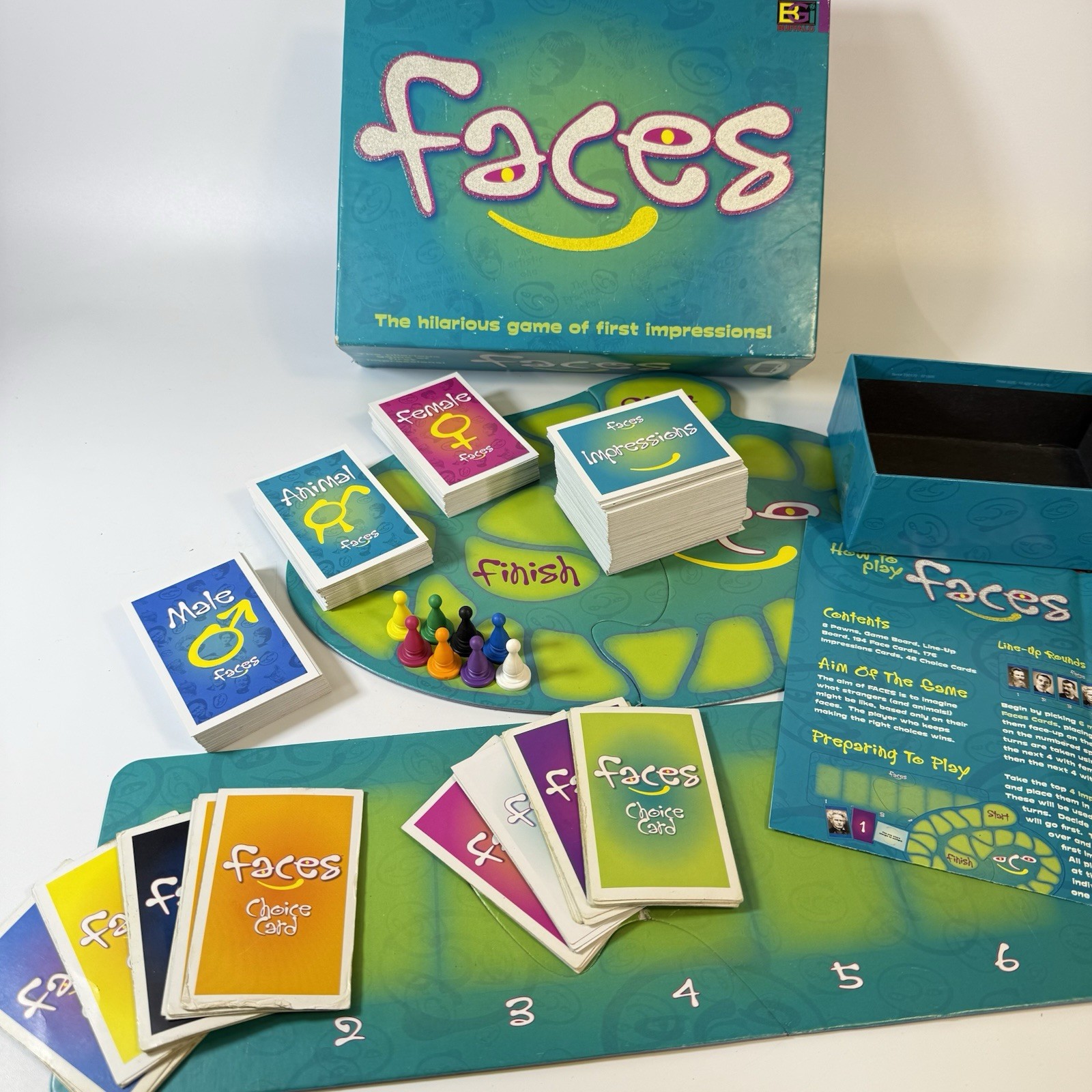 Faces Board Game of First Impressions – Buffalo Games 2005 COMPLETE (read desc)