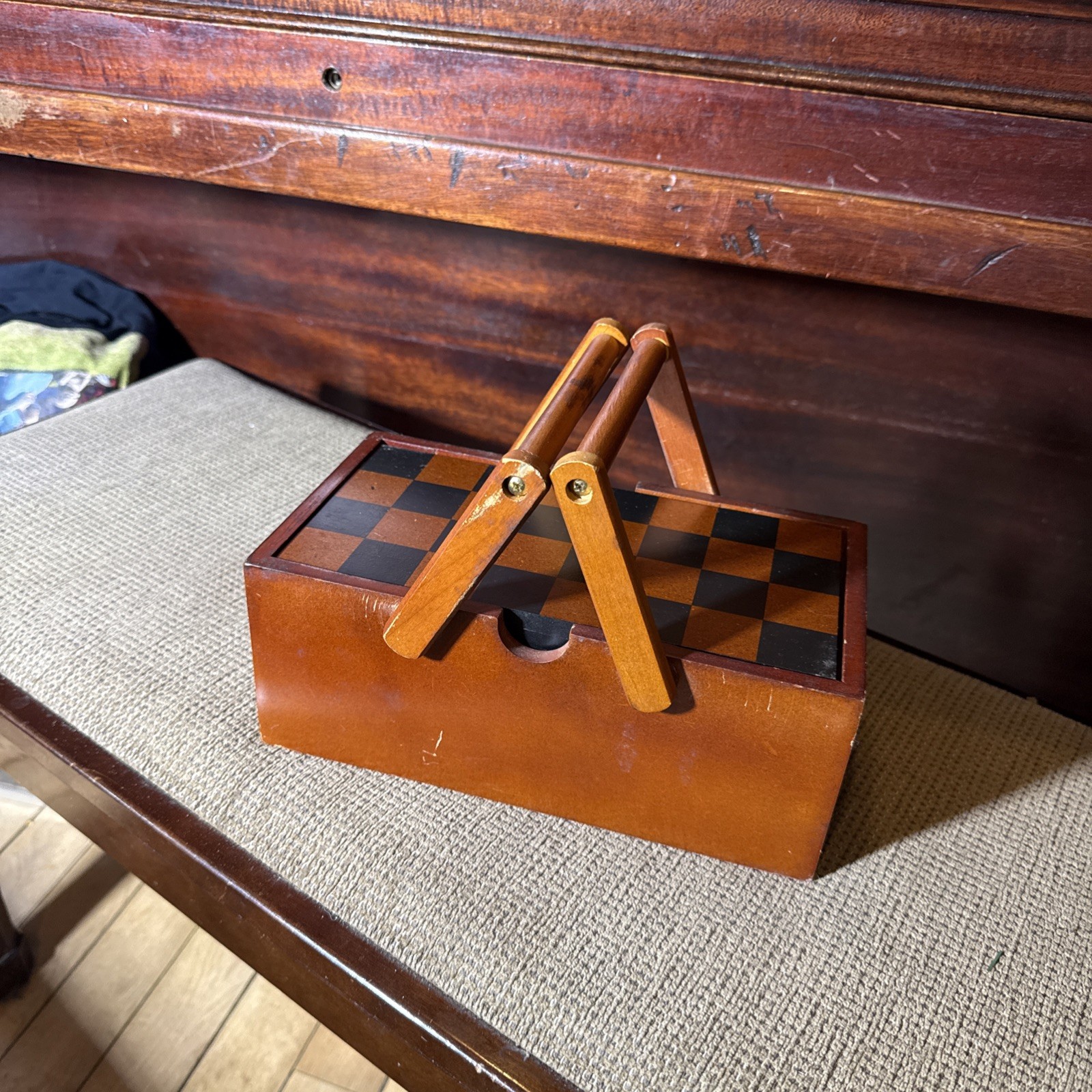 Vintage game set 7 in one 10 1/4” x 6 1/2” x 4”
