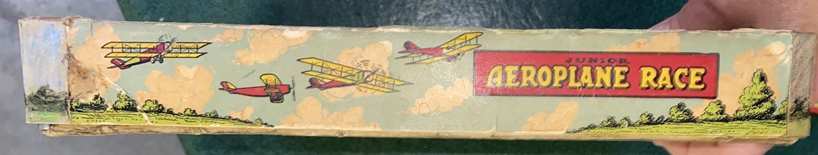 Antique Wolverine Round the World fliers metal lithographed board game in box!