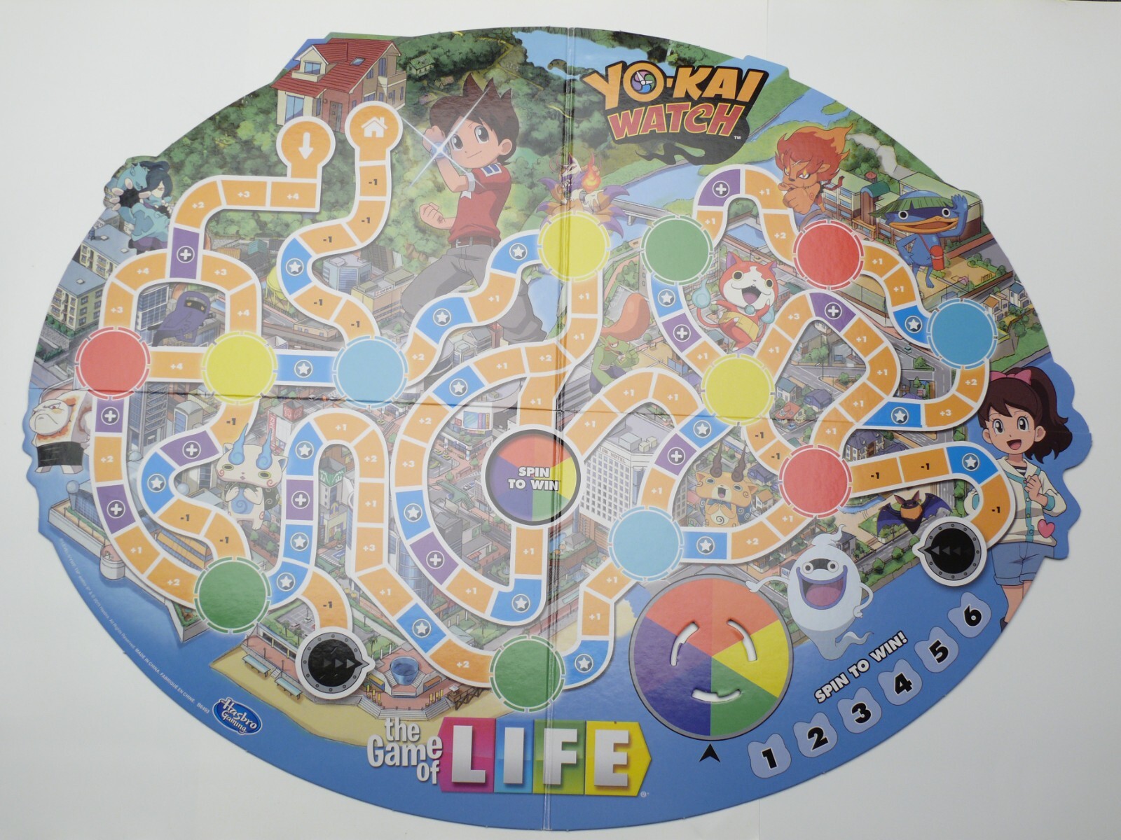 The Game of Life Yo-kai Yokai Watch Edition Board Game Hasbro 97% W/ Instruction