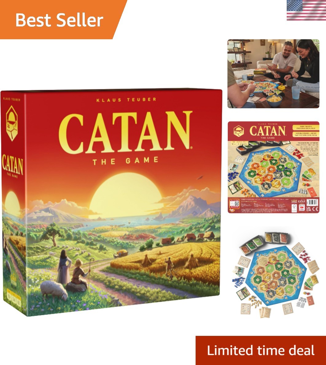 Trade, Build & Settle – Classic 6th Edition Board Game for Ages 10+, 3-4 Players