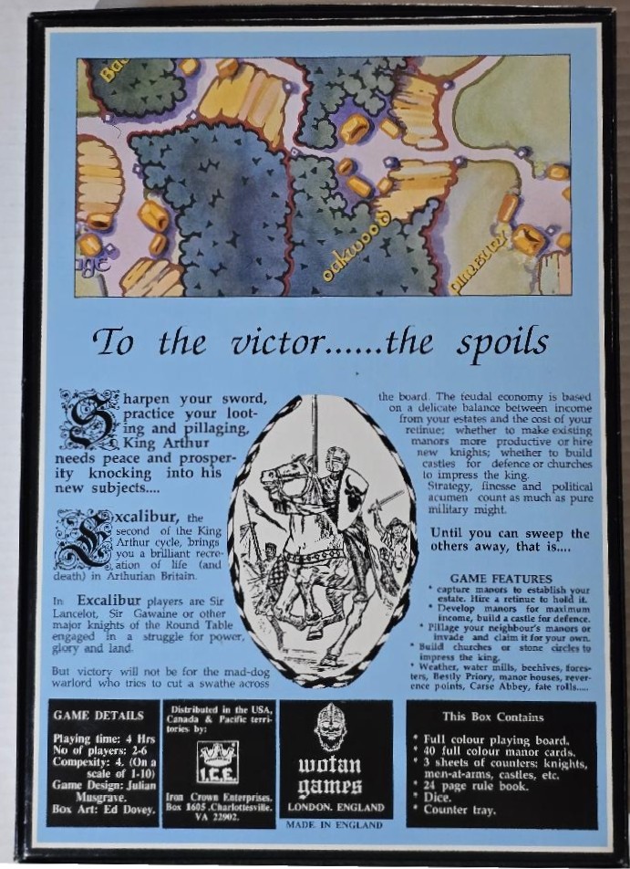 King Arthur Sirs Lancelot & Gawaine EXCALIBUR Board Game Partial Punch COMPLETE