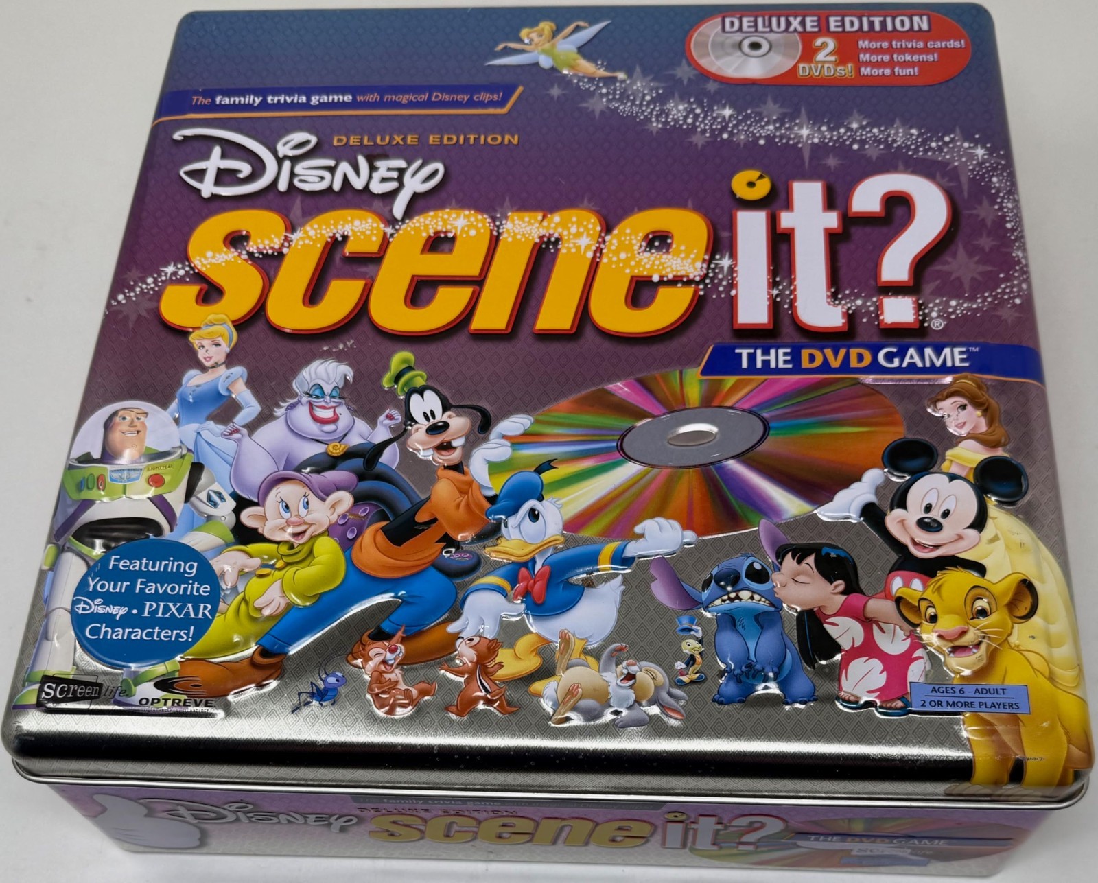 Disney Scene It Deluxe Edition Tin – Screenlife – 2005 – Complete