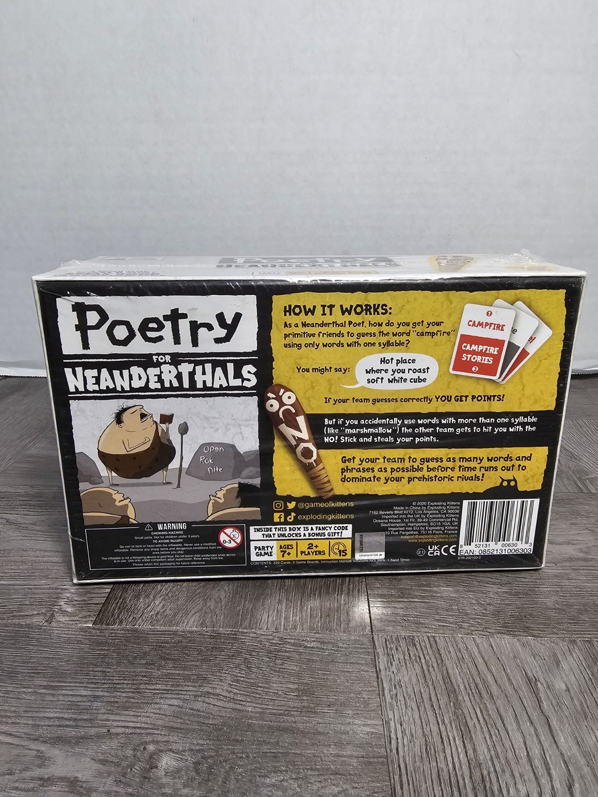A Game By “Exploding Kittens” Poetry for Neanderthals – Original – SEALED