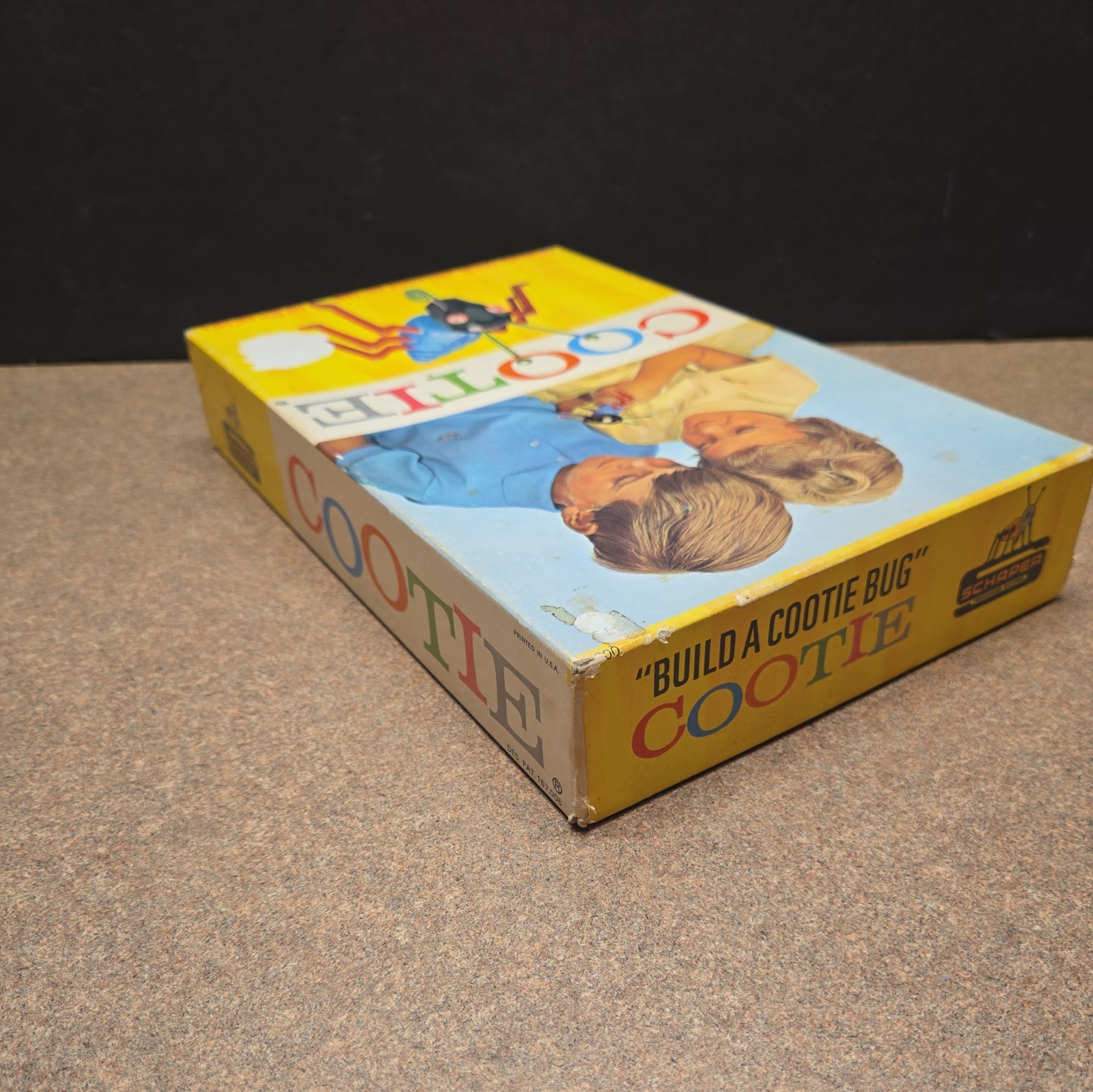 Vintage 1966 Schaper Build A COOTIE Bug Game Complete Nice Box