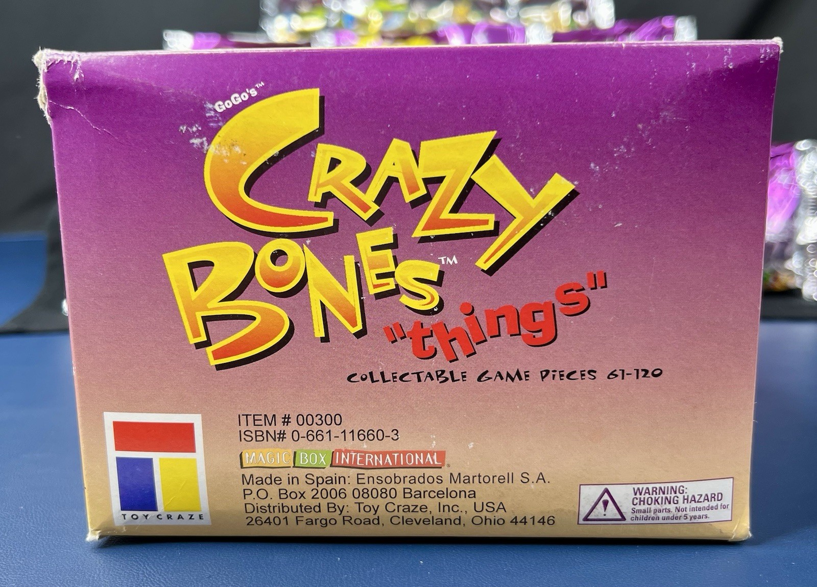 10 Sealed Packs GoGo’s Crazy Bones Things & Empty Display Box