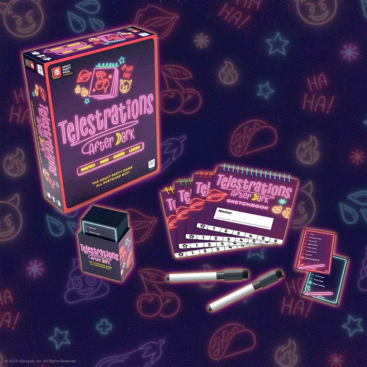 The Op Games Telestrations After Dark 6 Player Game: Party for 4-6 Participants