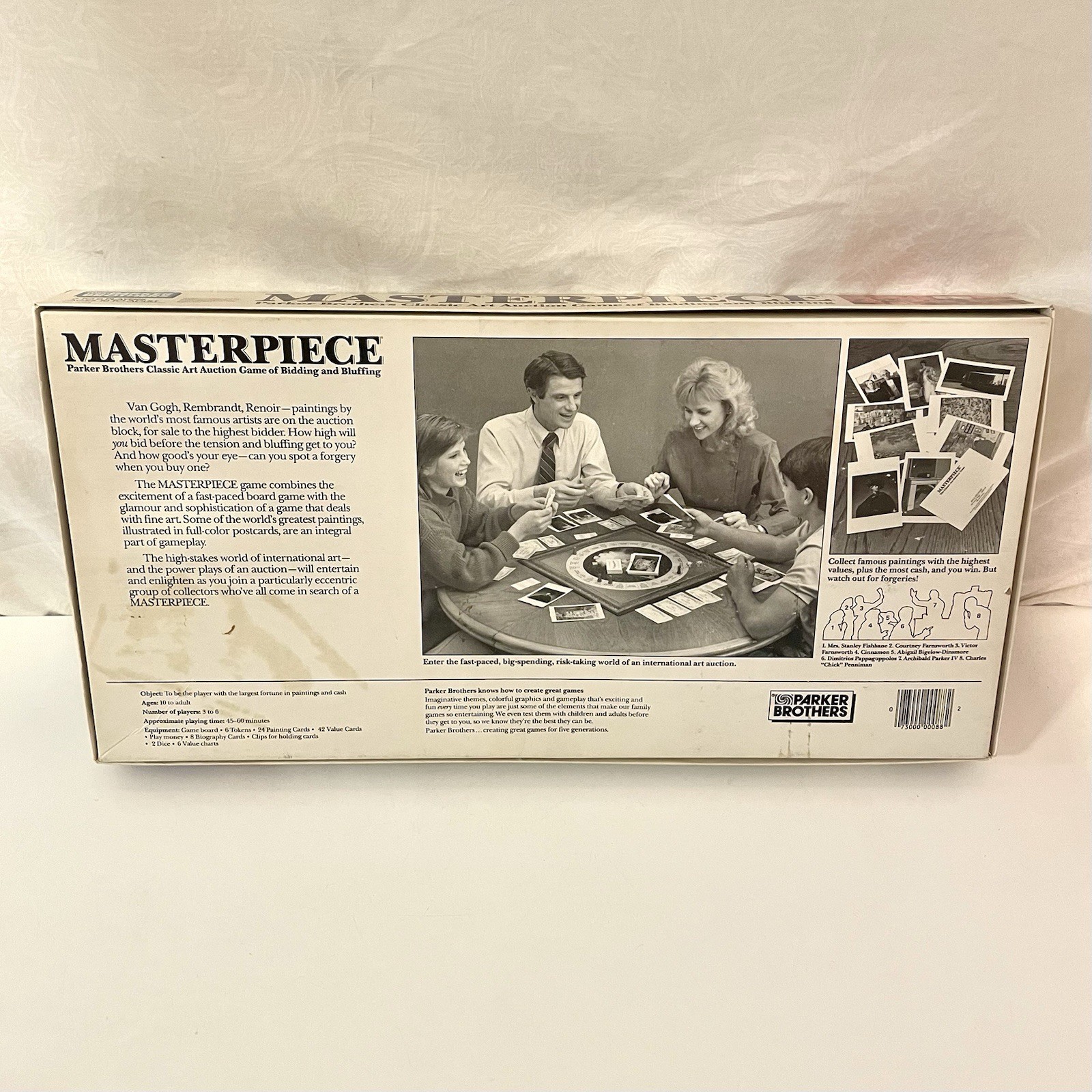 Masterpiece Board Game Vintage 1987 Parker Brothers Art Auction – 100% Complete