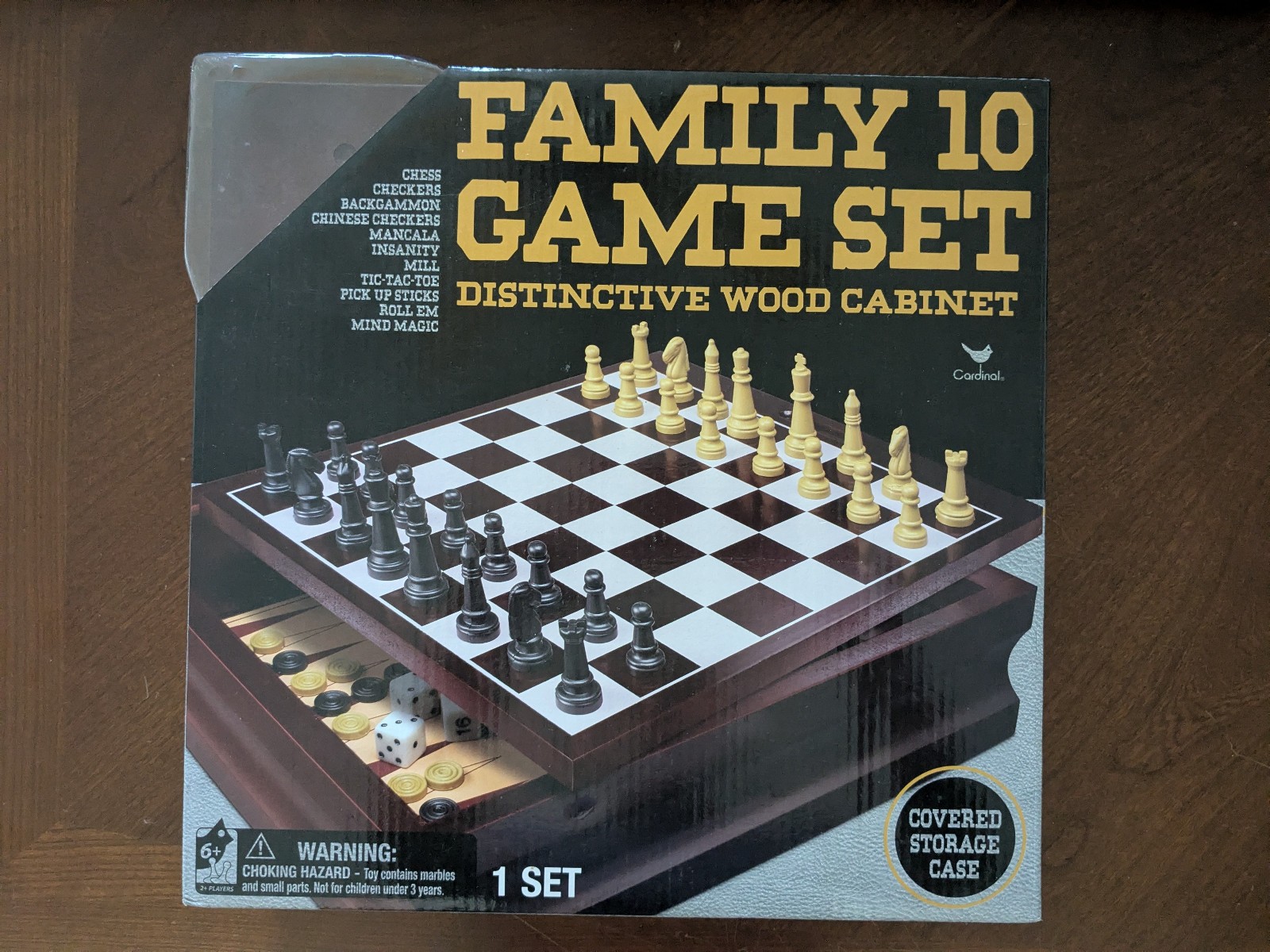 Cardinal Classics Family 11-Game Set – Wooden Storage Case – New in Original Box
