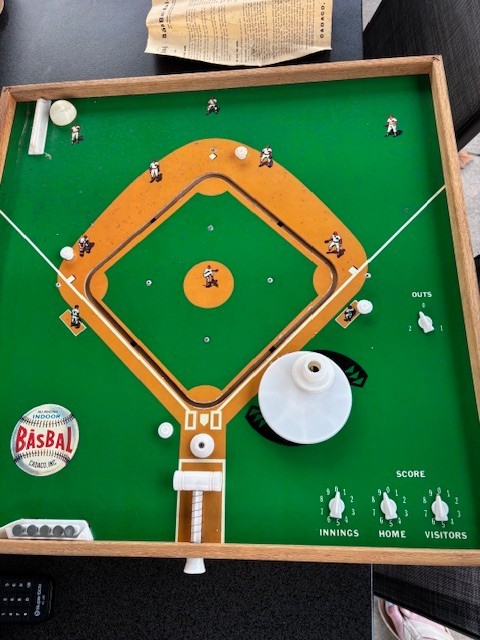 1966 Vintage Indoor BasBALL Game – with original box and instructions