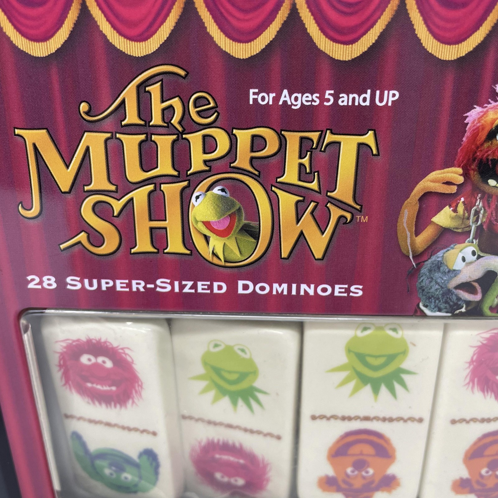 Vintage 2003 Muppet Show Muppet Dominoes Tin Game 28 Super-Sized Sababa Toys