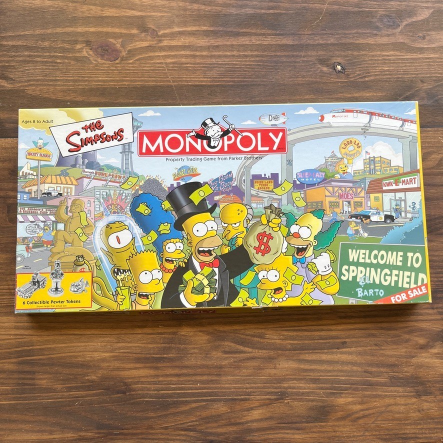 Monopoly The Simpsons Board Game 2001 Preowned Good Condition Missing 1 Card