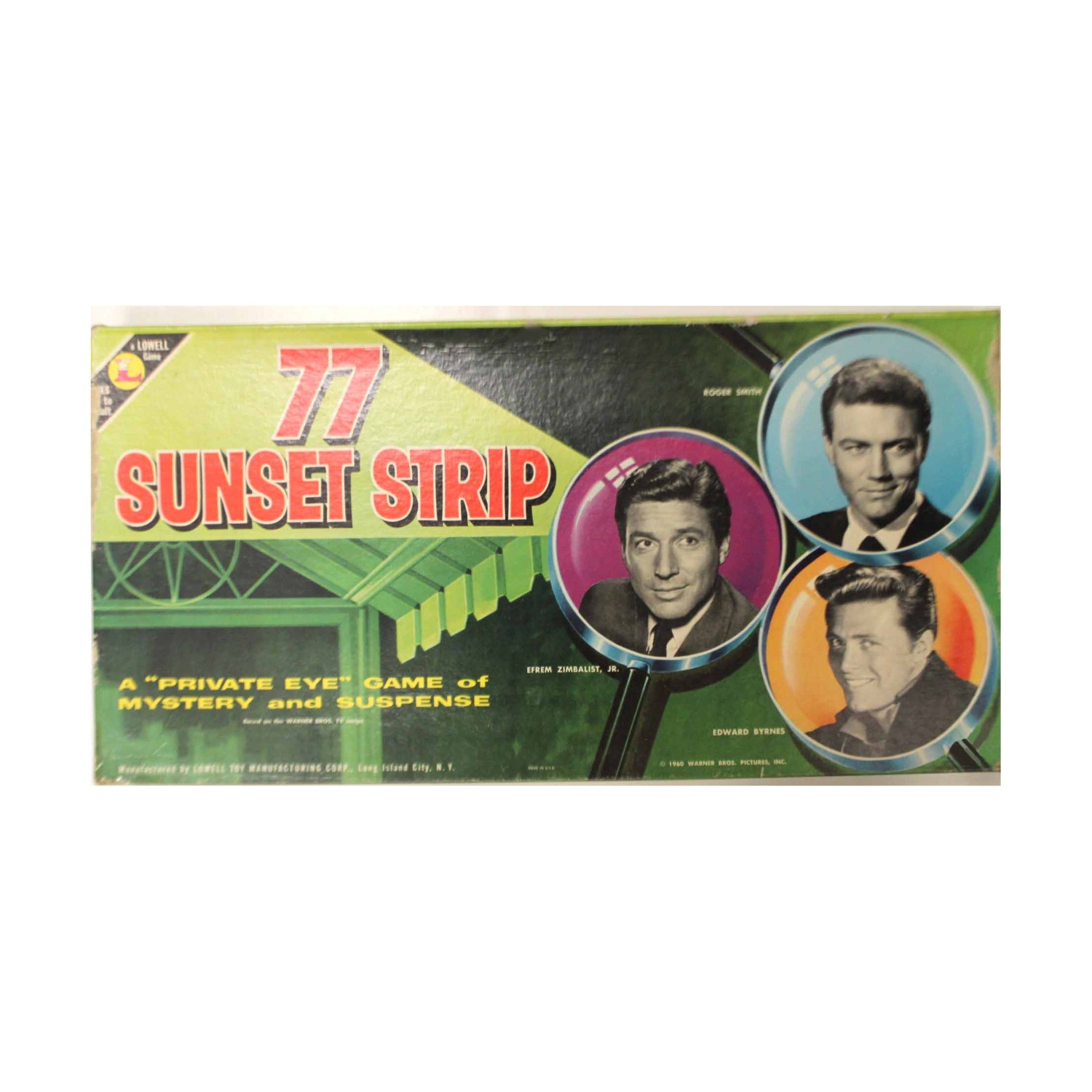 Lowell Toys Boardgame 77 Sunset Strip Box Fair+
