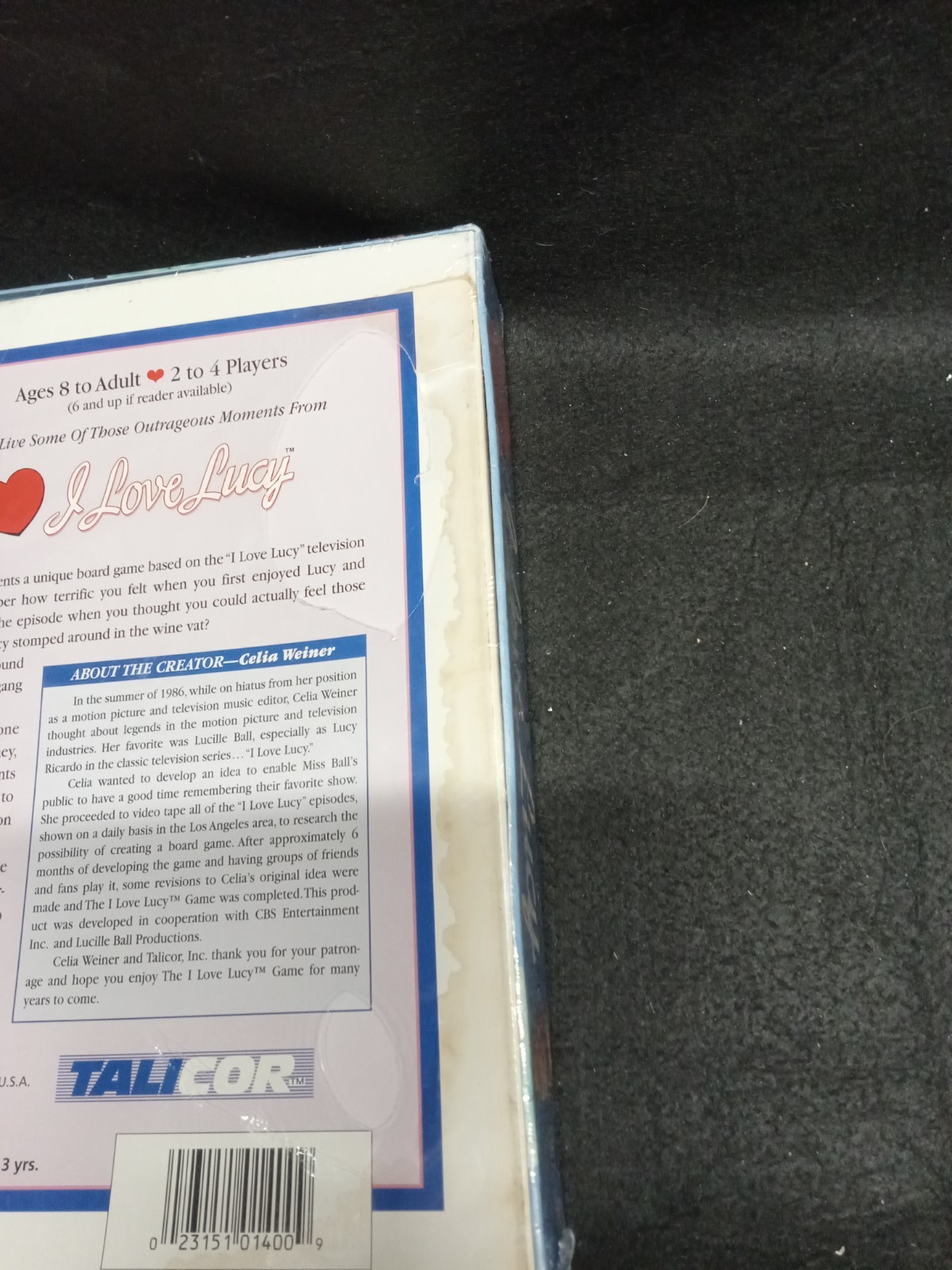 The “I Love Lucy” Board Game by Talicor 1997 New in Box SEALED – see pics!