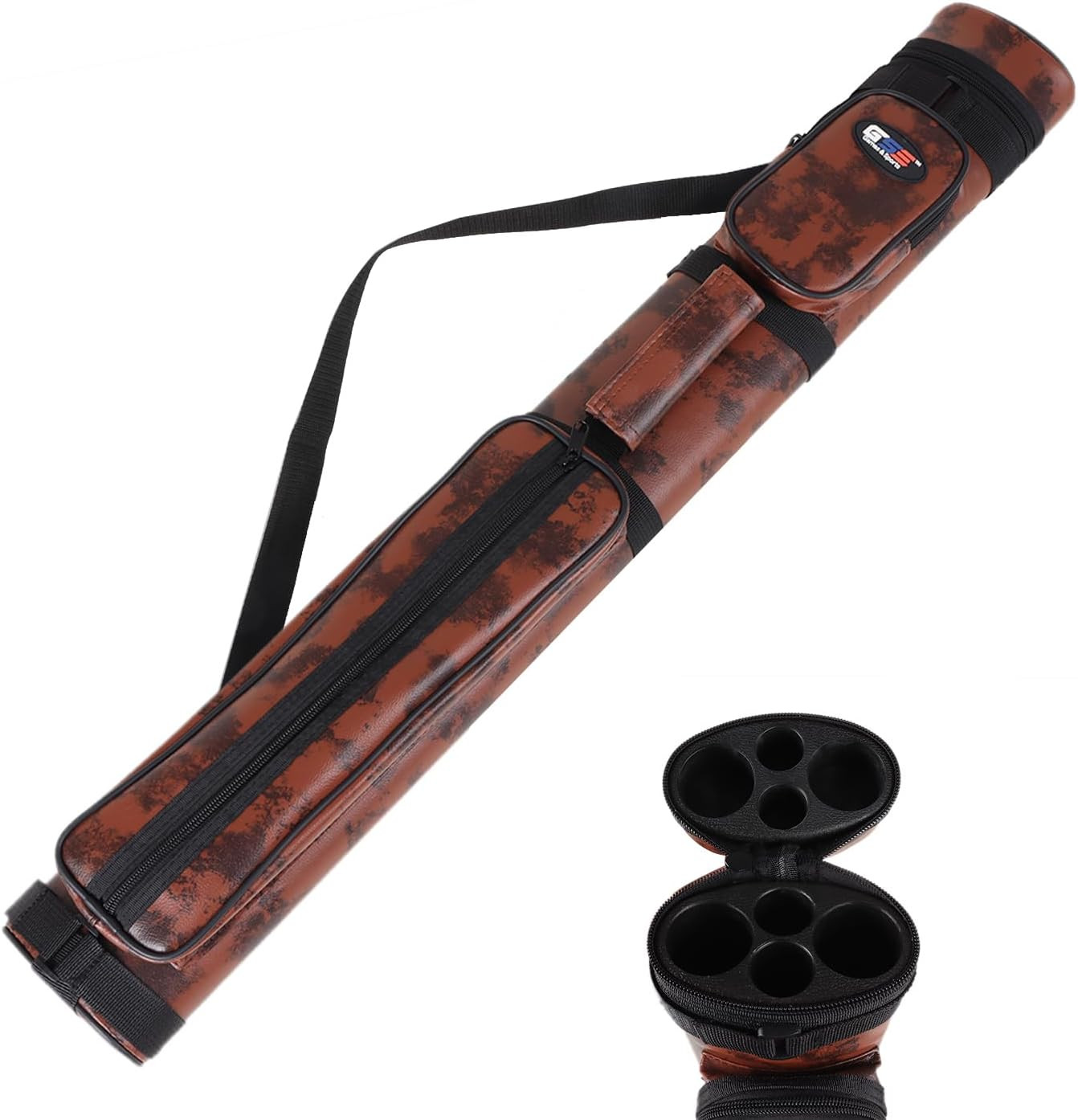 2X2 Deluxe Hard Billiard Pool Cue Stick Carrying Case, Billiard Cue Case, Billia