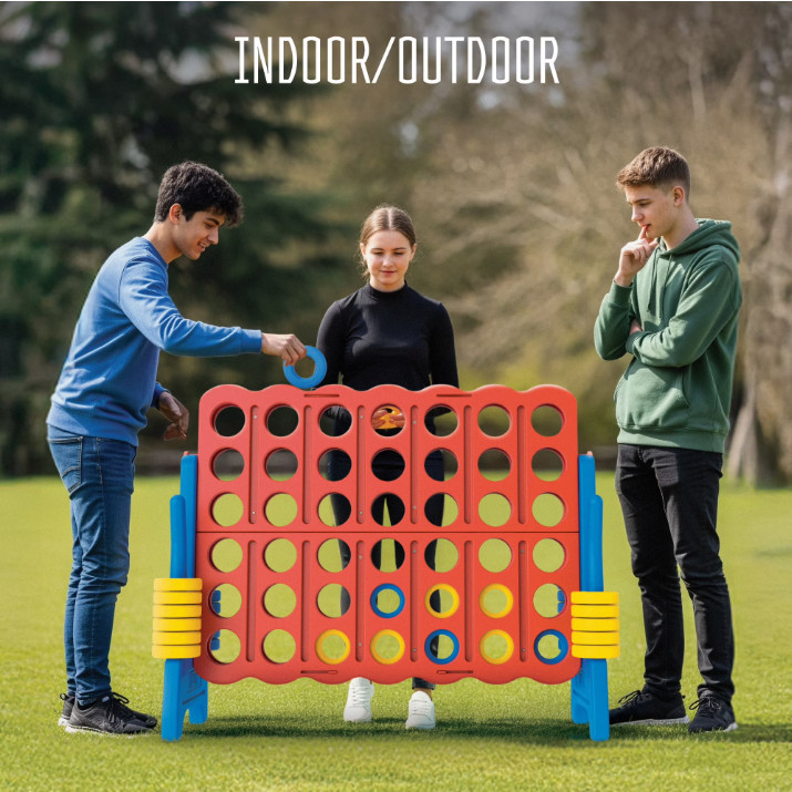 SALE Realplay Giant 4ft 4-in-a-Row Connect Game w/ 42 Rings Indoor Outdoor