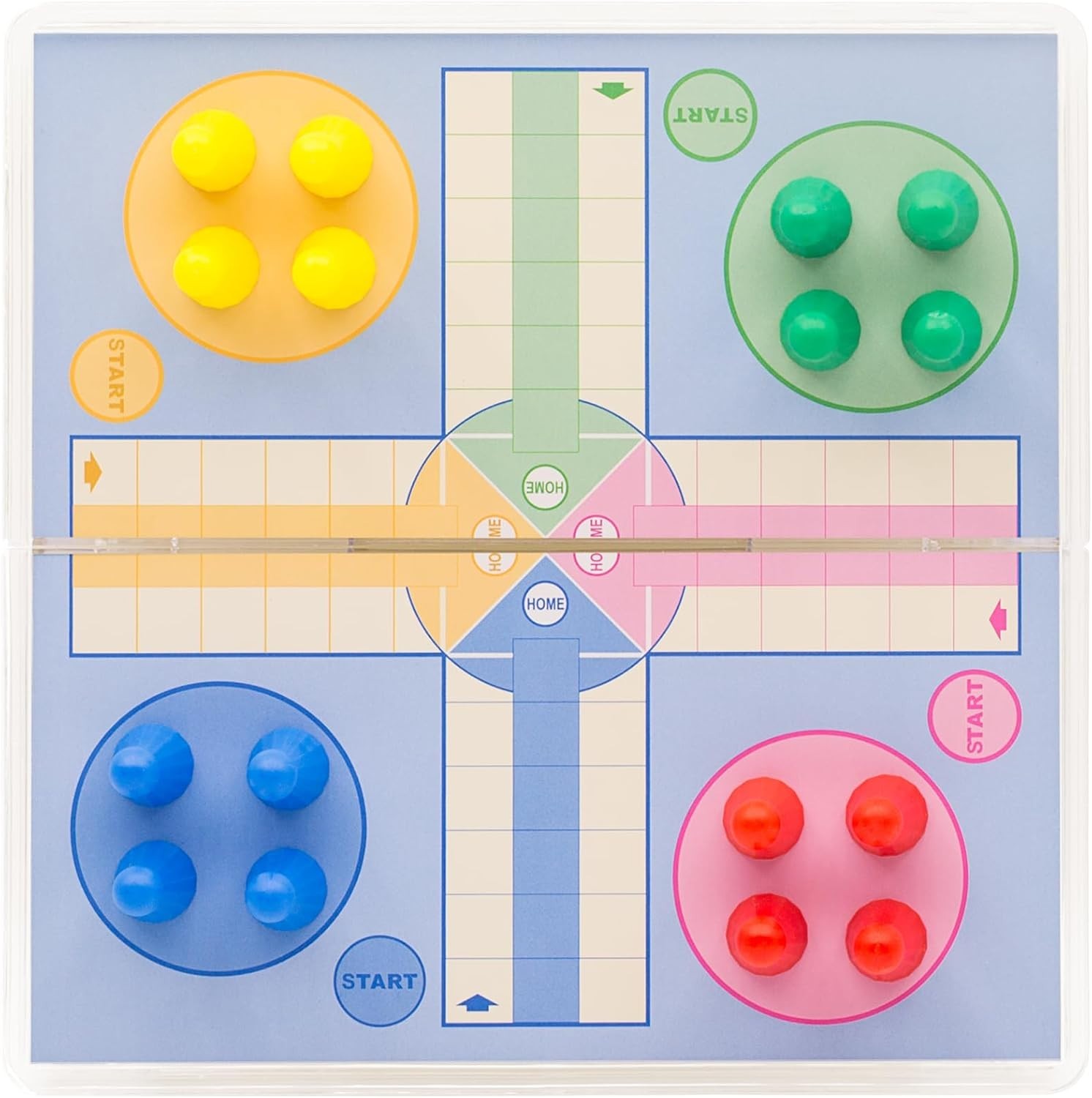 6″ Compact Ludo Game Set – Magnetic Folding Board for Family Travel Enjoyment