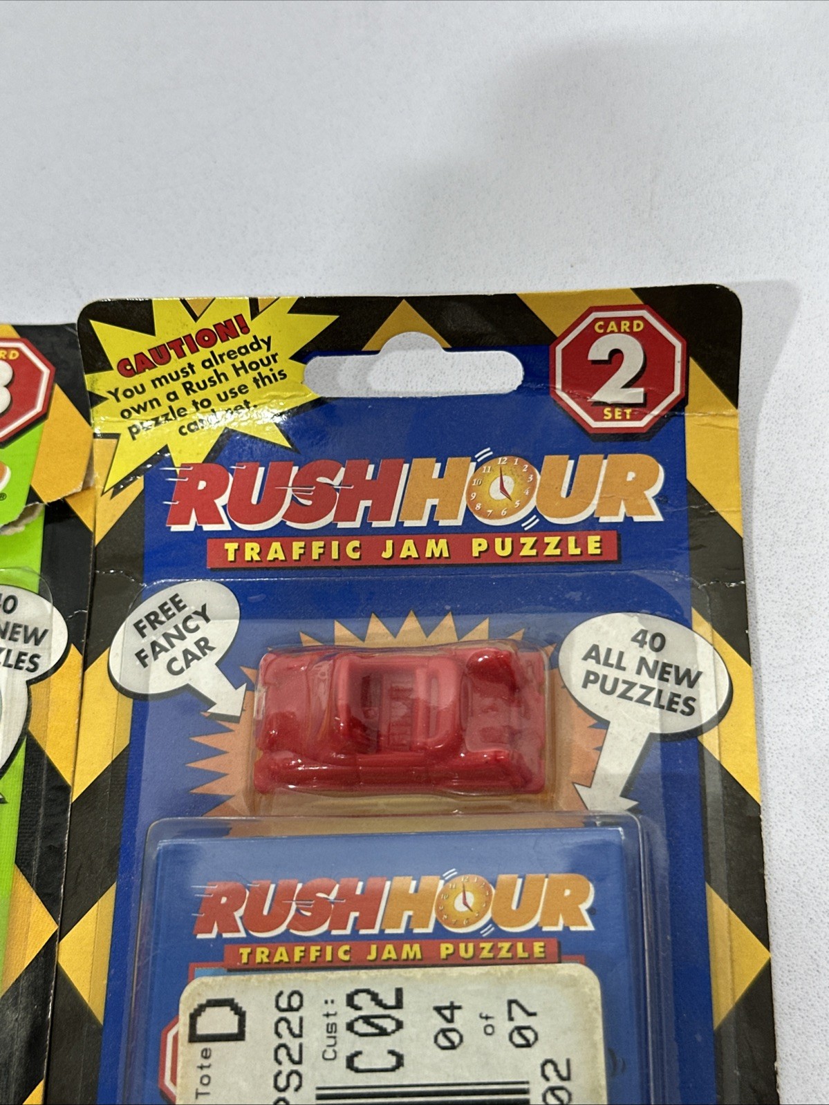 Vintage Rush Hour Traffic Jam Puzzle Add-On Card Set 2 & 3 Car Limo New & Sealed