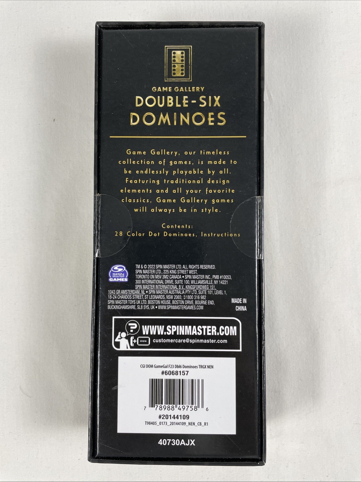 Game Gallery Double-Six Dominoes by Spin Master Games New