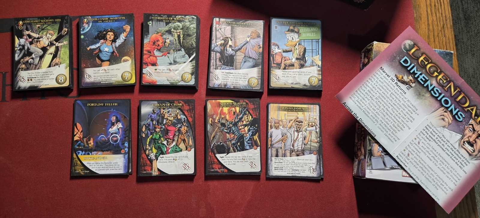Marvel Legendary Dimensions Deck Building Card Game Expansion-used, sleeved