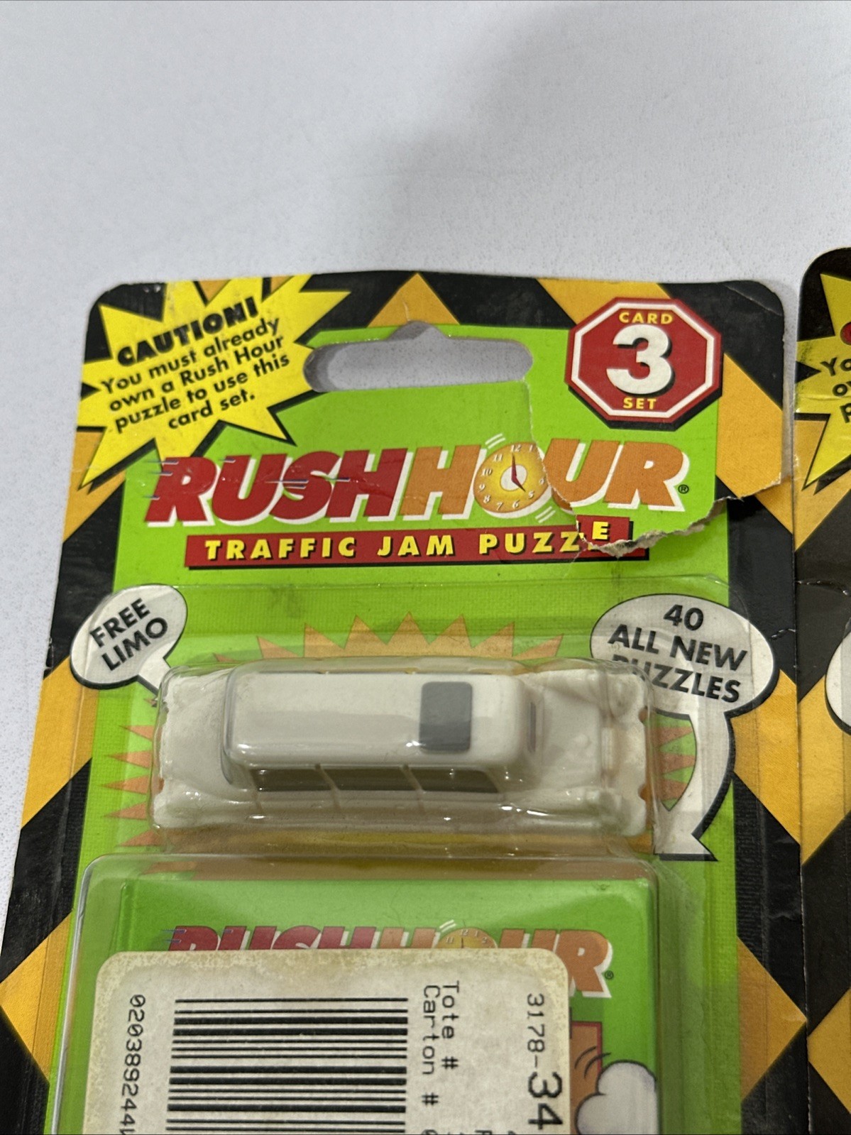 Vintage Rush Hour Traffic Jam Puzzle Add-On Card Set 2 & 3 Car Limo New & Sealed