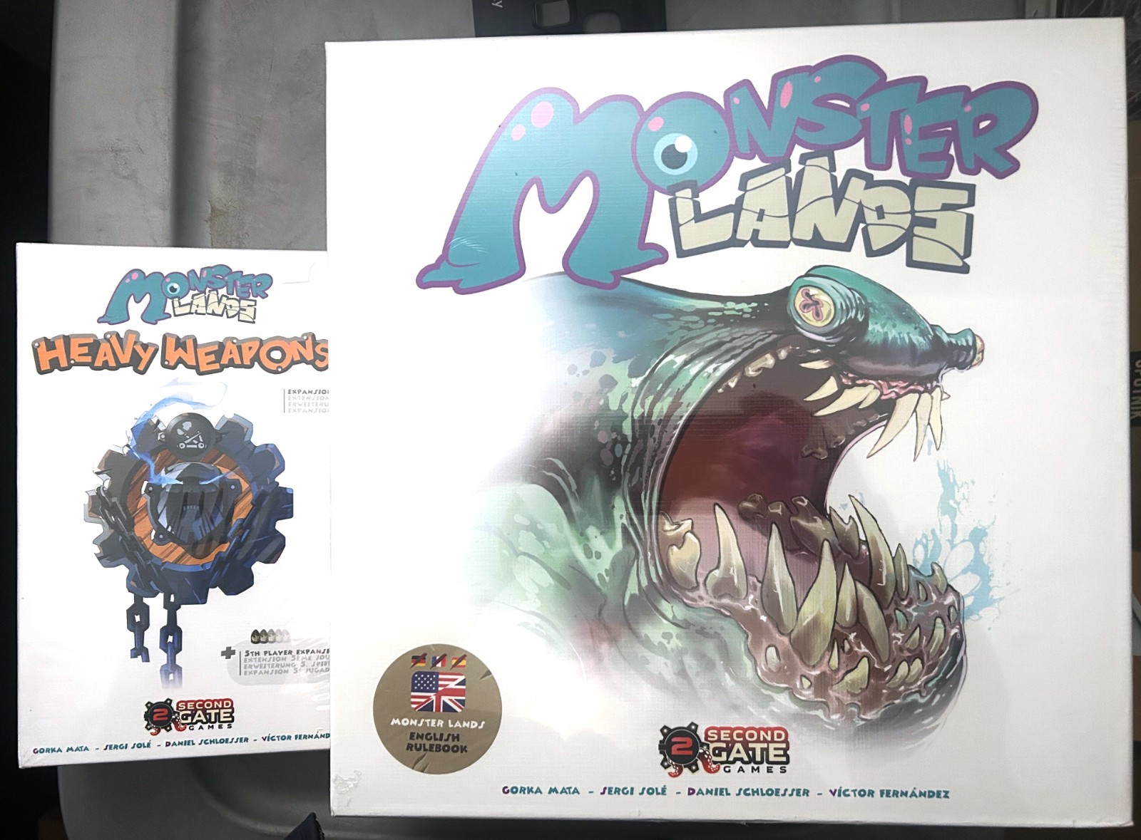 Monster Lands Game and Heavy Weapons Game Expansion – New – Sealed