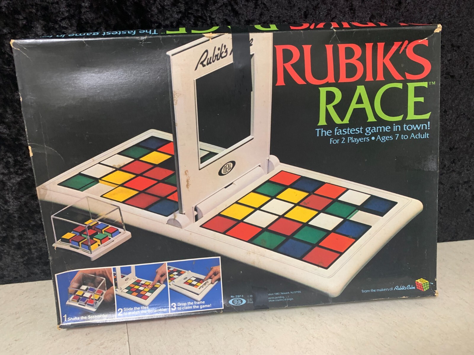 Vintage/Retro RUBIK’S RACE Board Game By Ideal 1982 Made in New Zealand